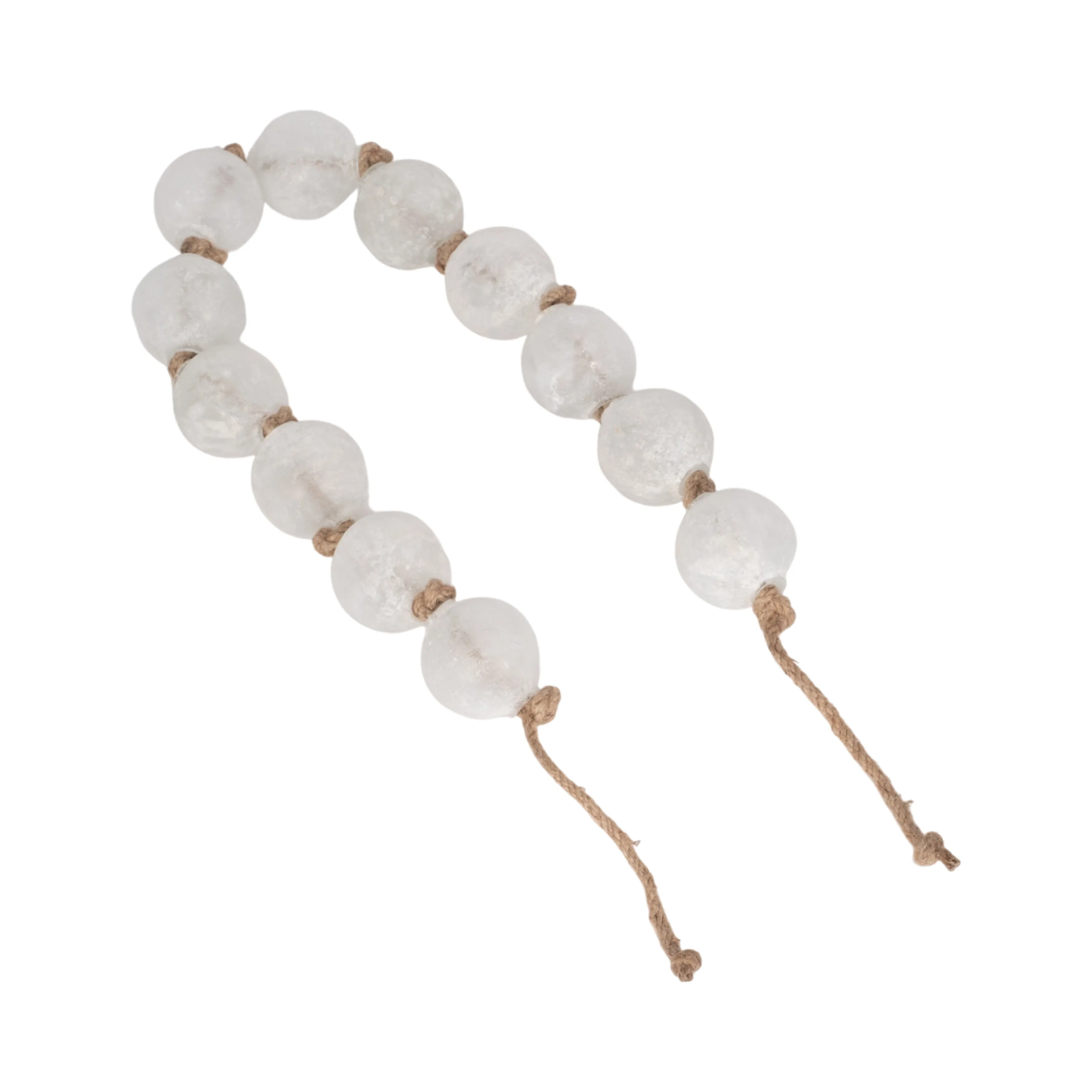 48" Length 2.5" Beaded Glass Garland, Clear