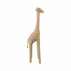 54" Woven Mendong Giraffe, Natural
