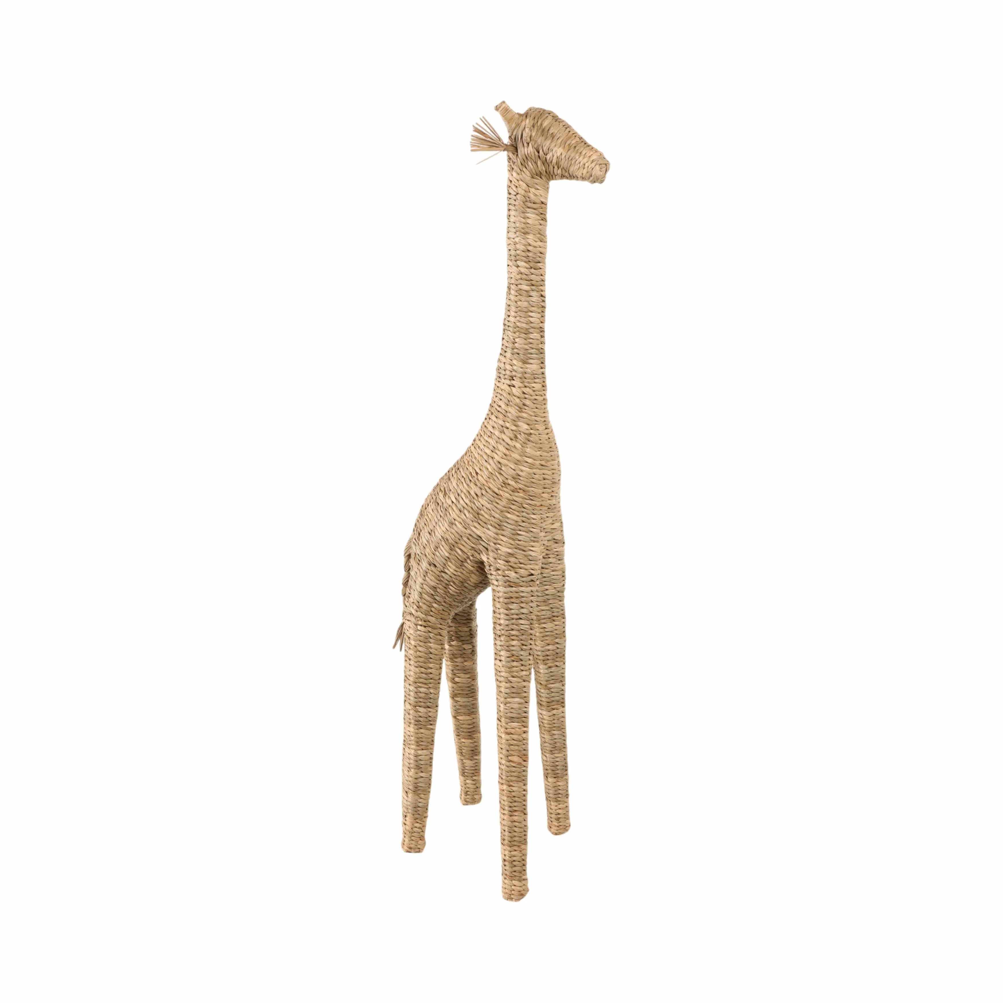 54" Woven Mendong Giraffe, Natural