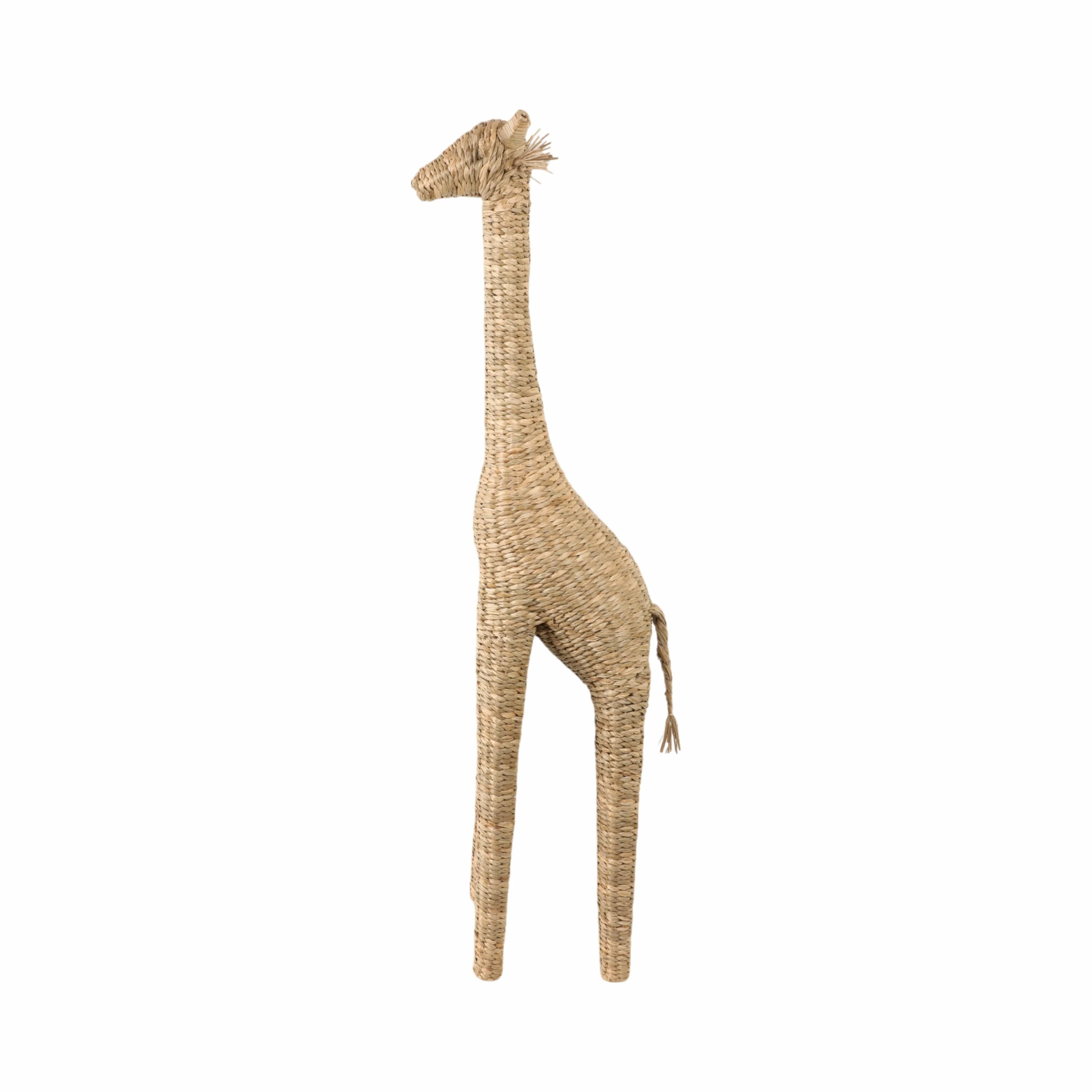 54" Woven Mendong Giraffe, Natural