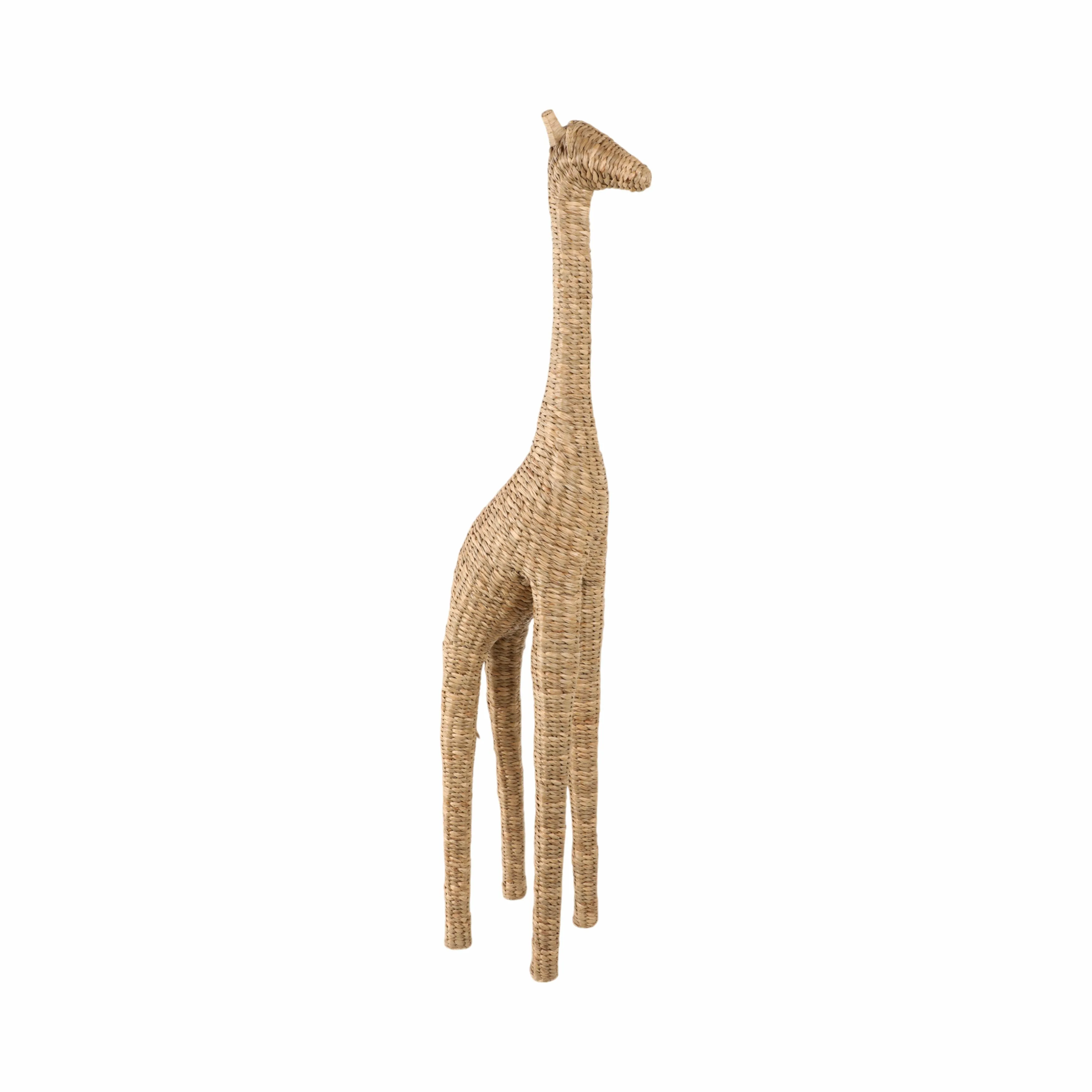 57" Woven Mendong Giraffe, Natural