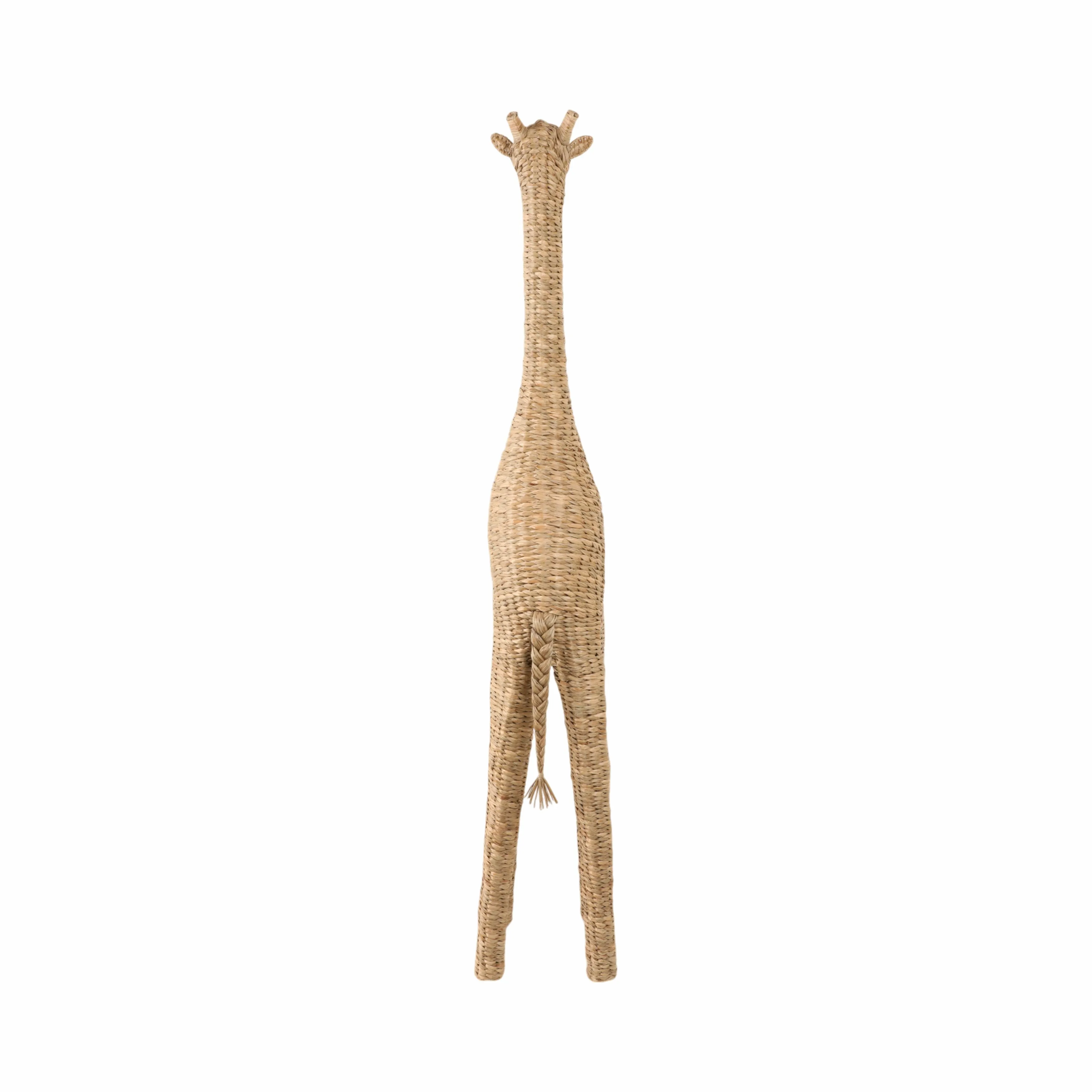 57" Woven Mendong Giraffe, Natural