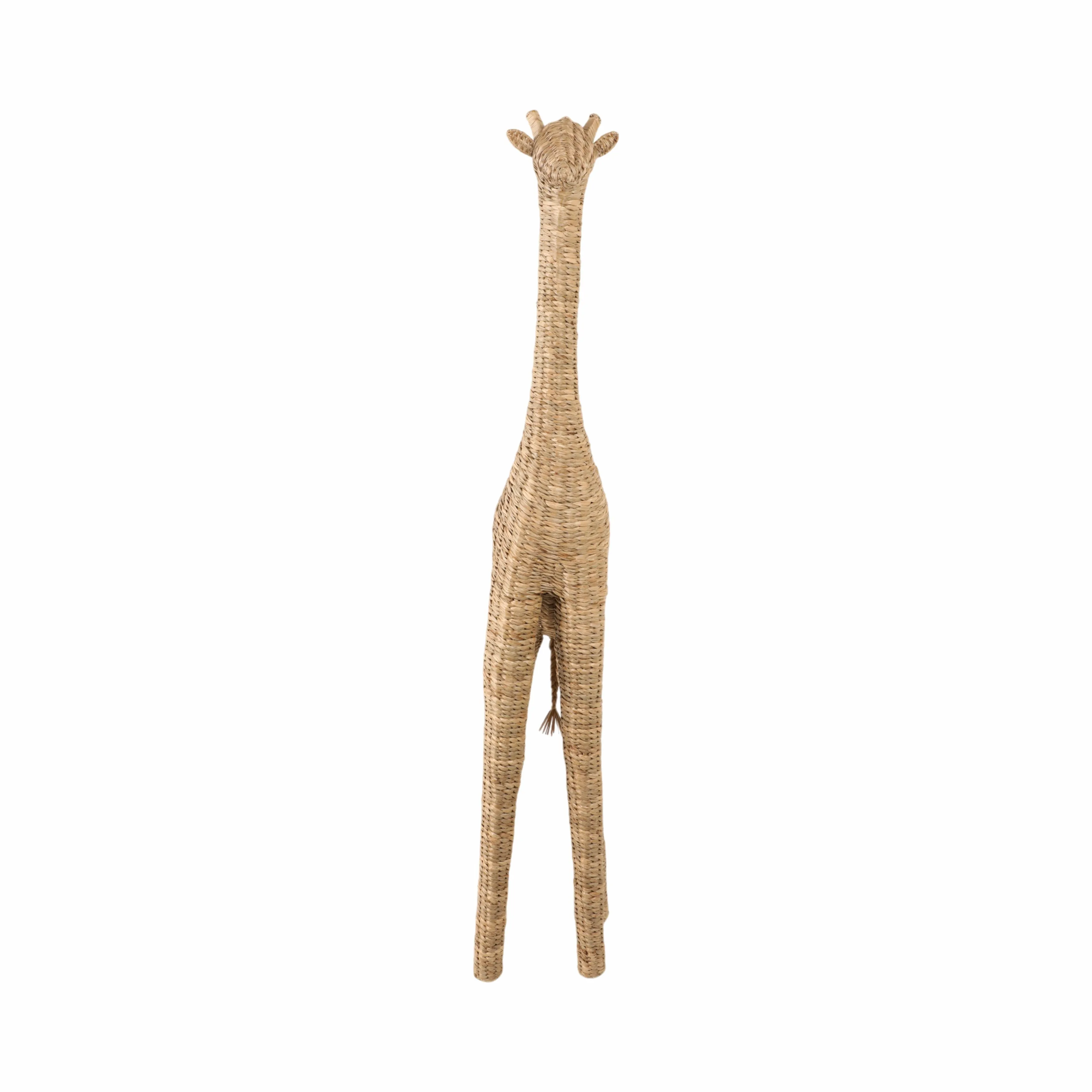 57" Woven Mendong Giraffe, Natural