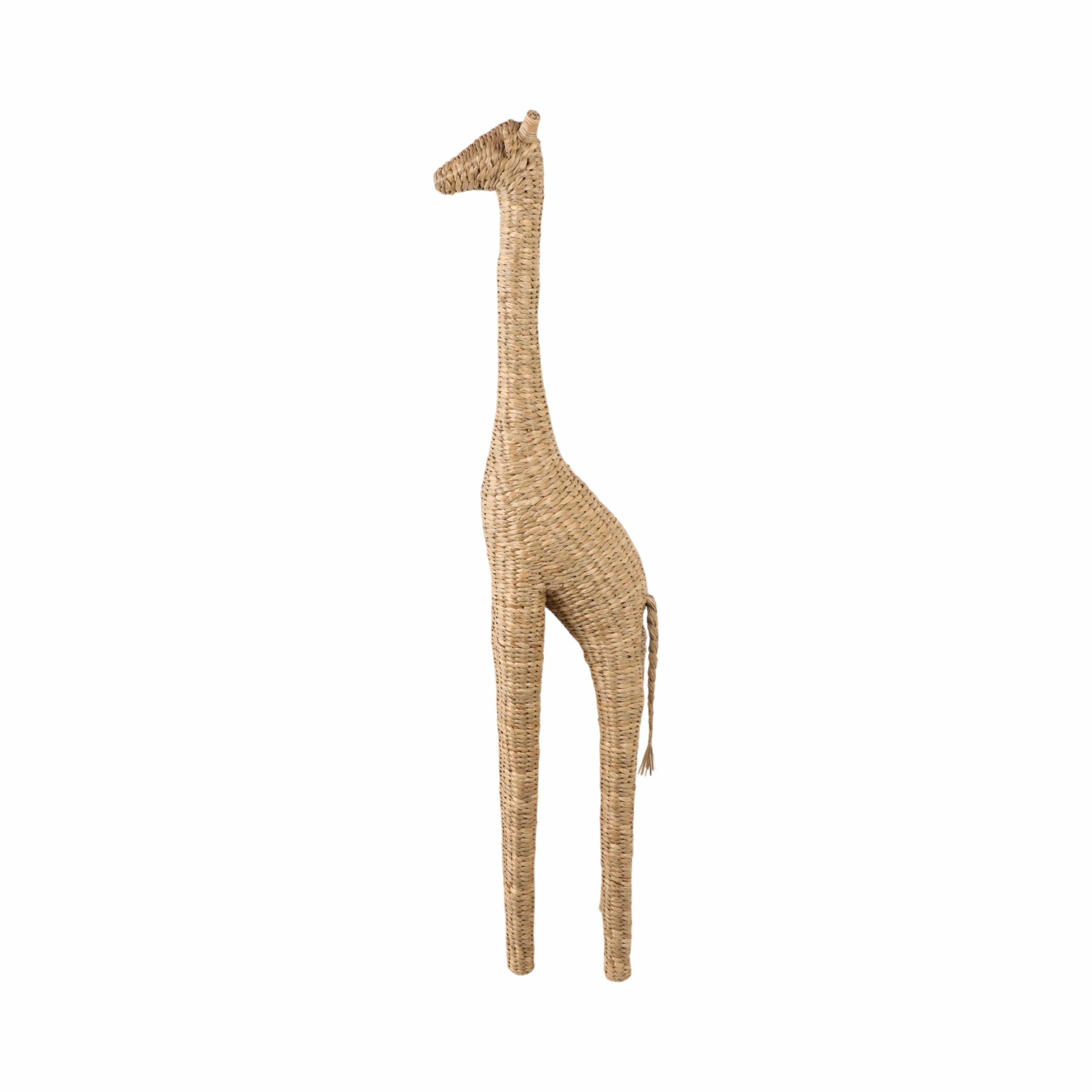 57" Woven Mendong Giraffe, Natural