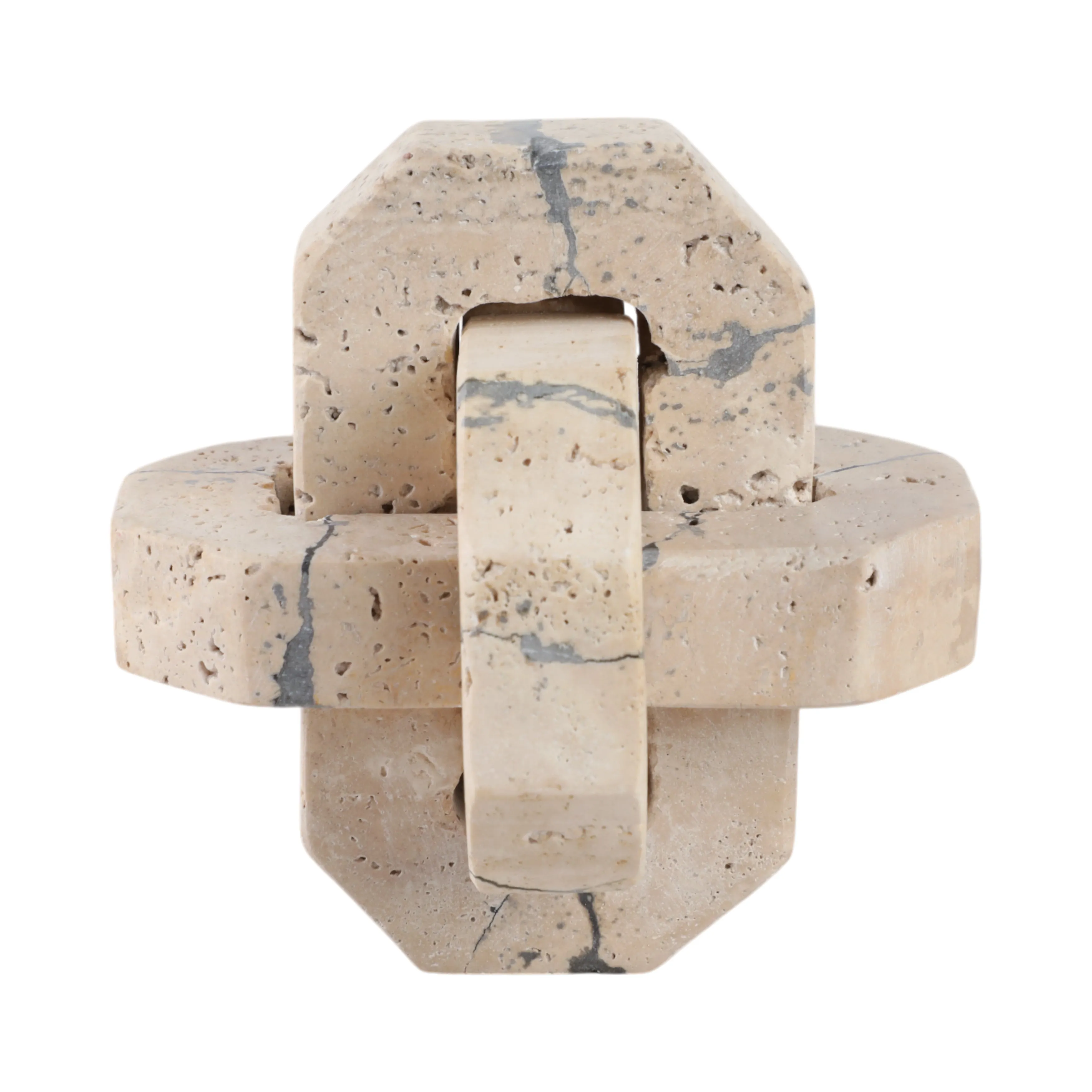 5" Gorda Small Crackle Travertine Knot