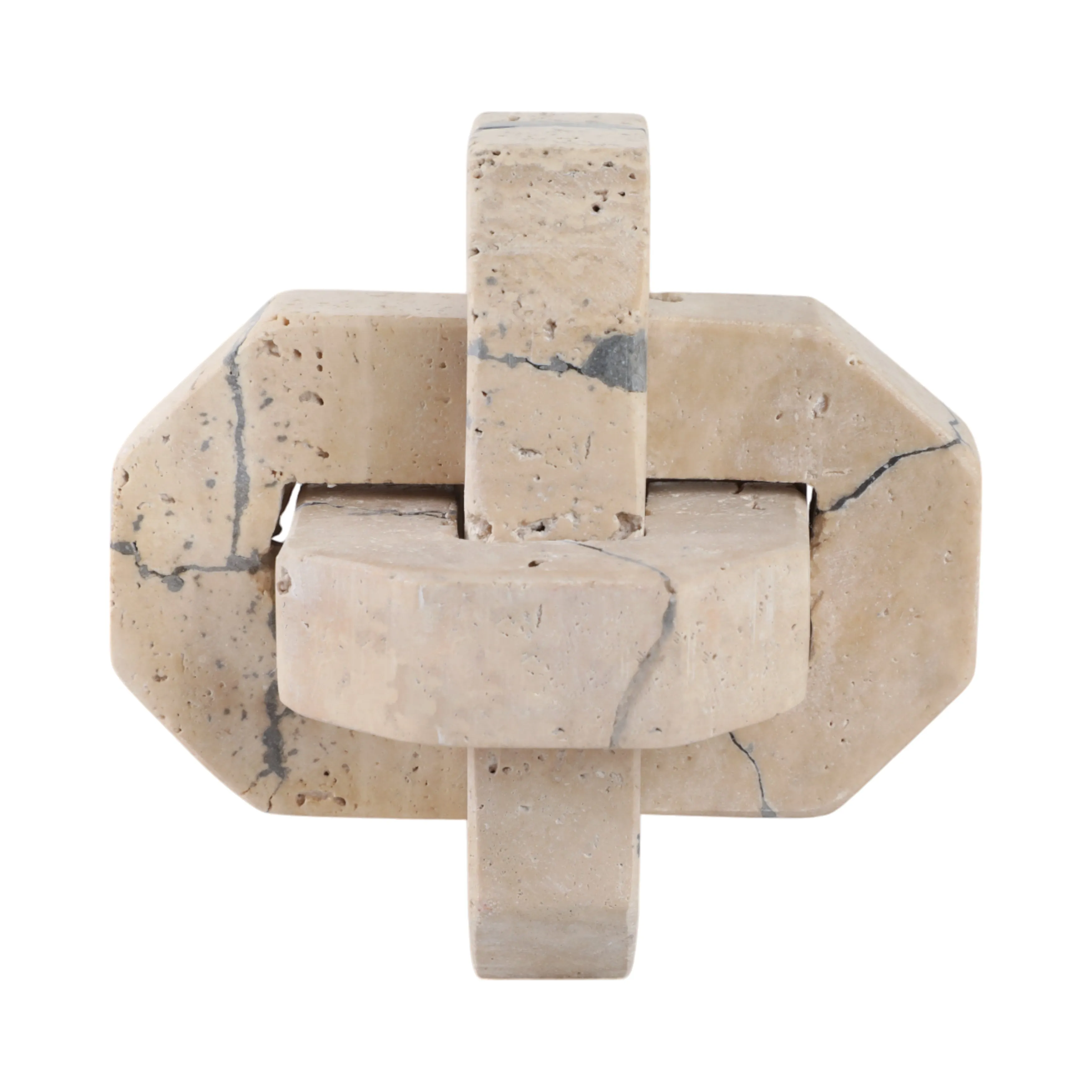 5" Gorda Small Crackle Travertine Knot
