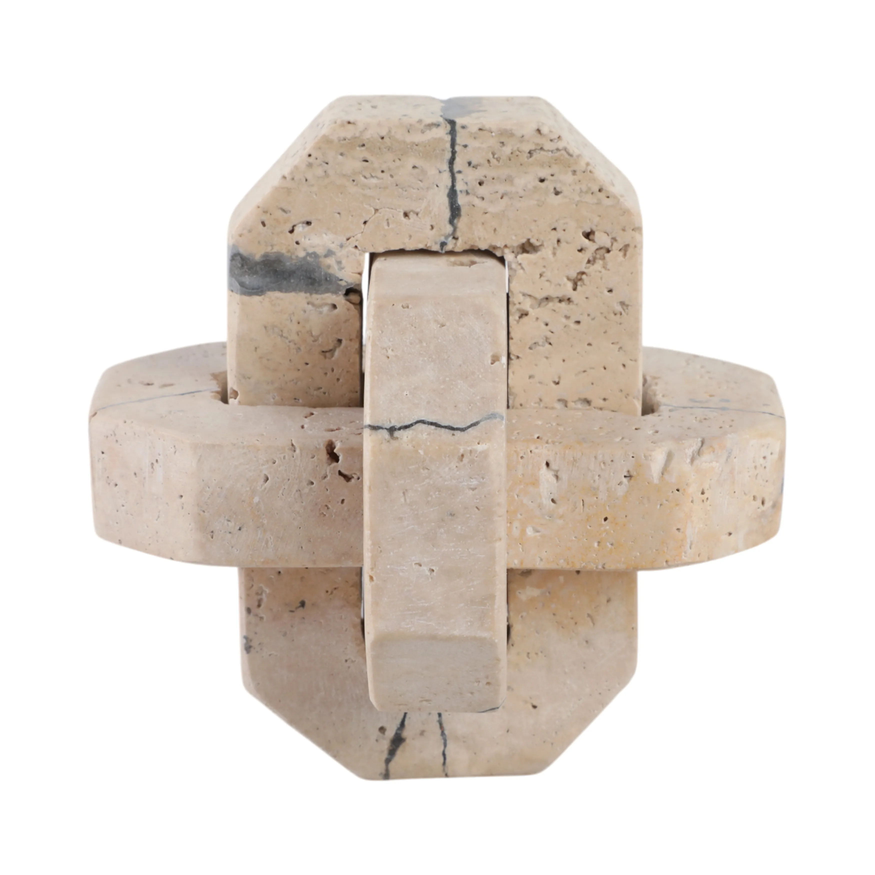 5" Gorda Small Crackle Travertine Knot