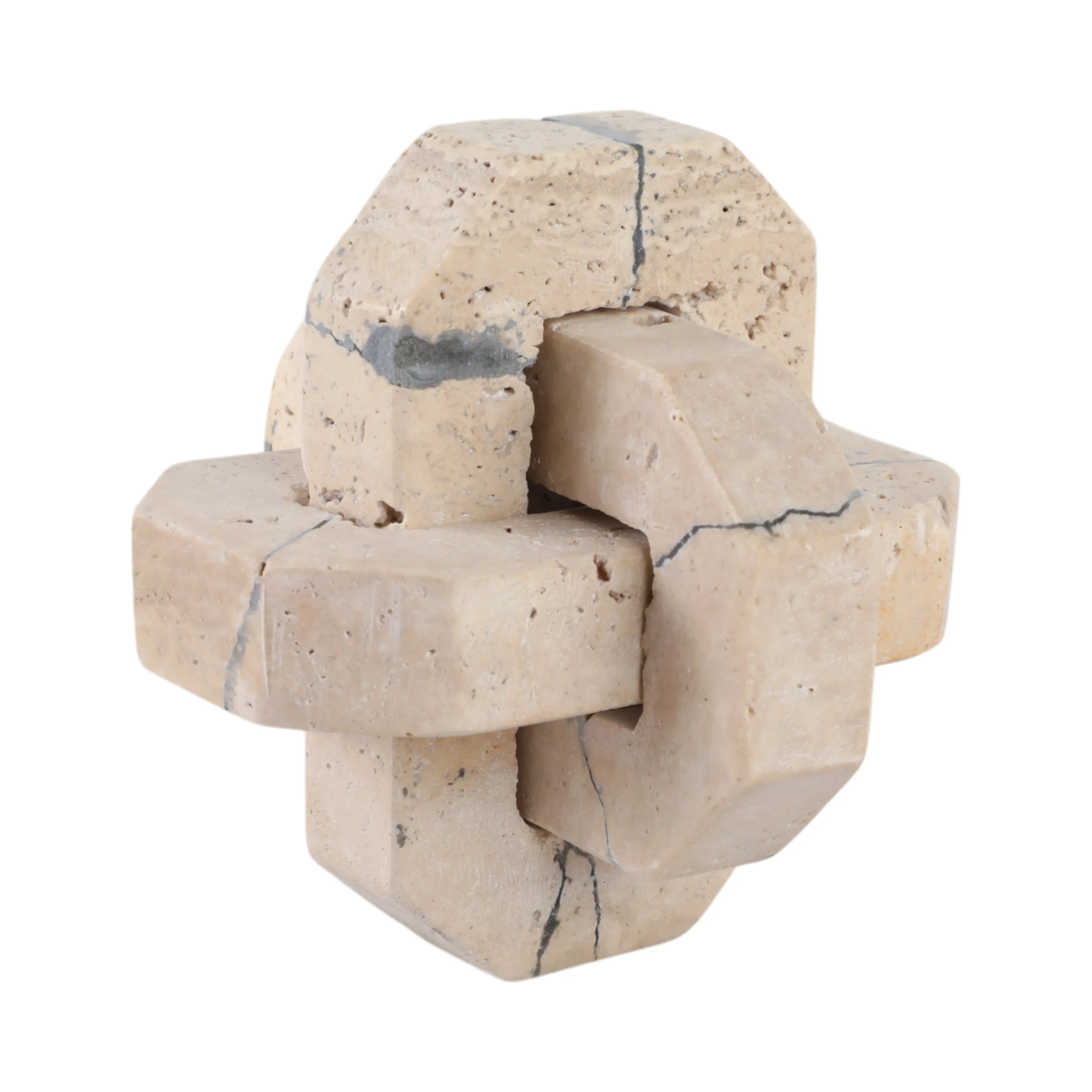 5" Gorda Small Crackle Travertine Knot