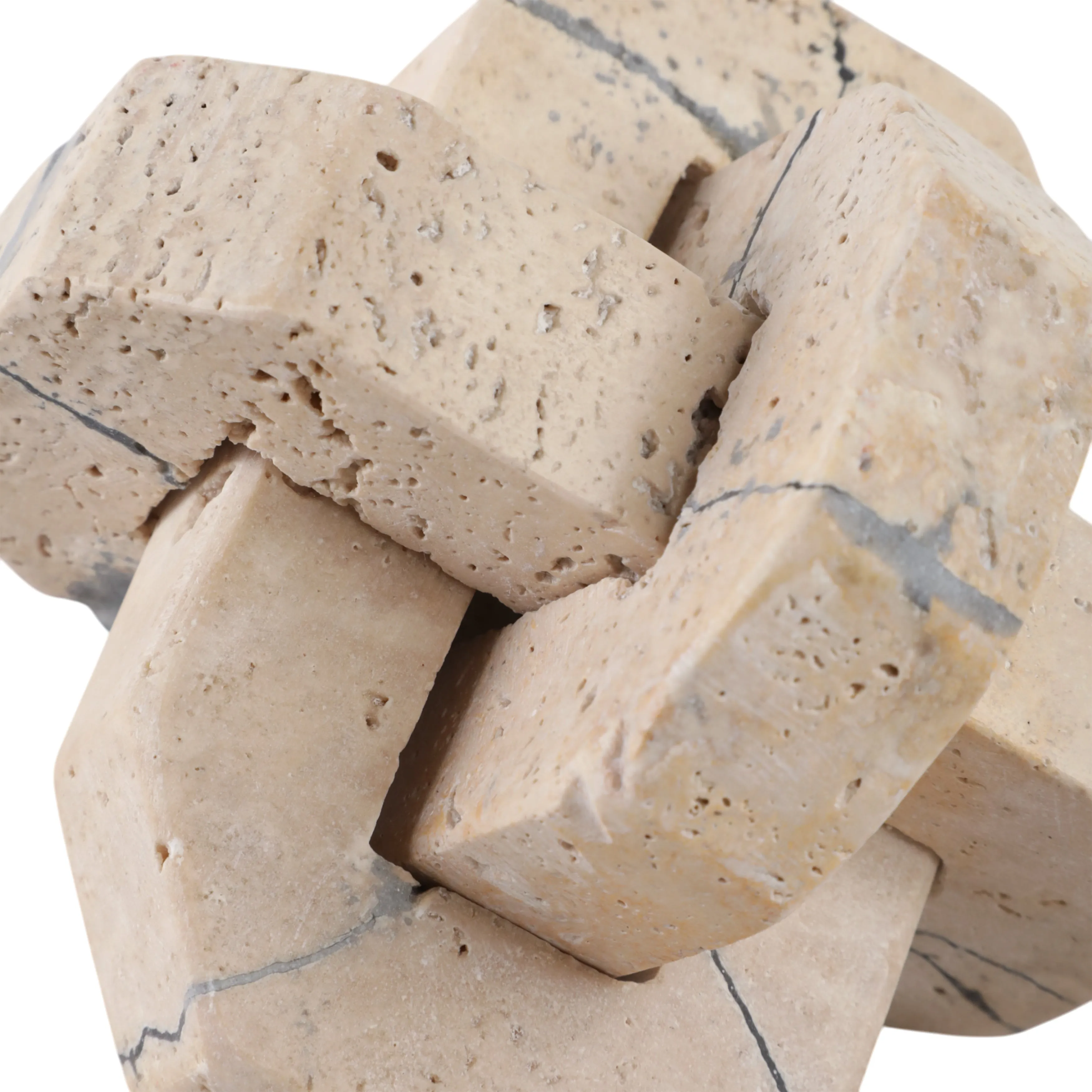 5" Gorda Small Crackle Travertine Knot