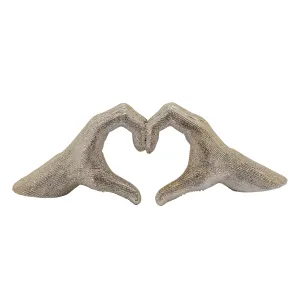 5" HAND-HEART, CHAMPAGNE