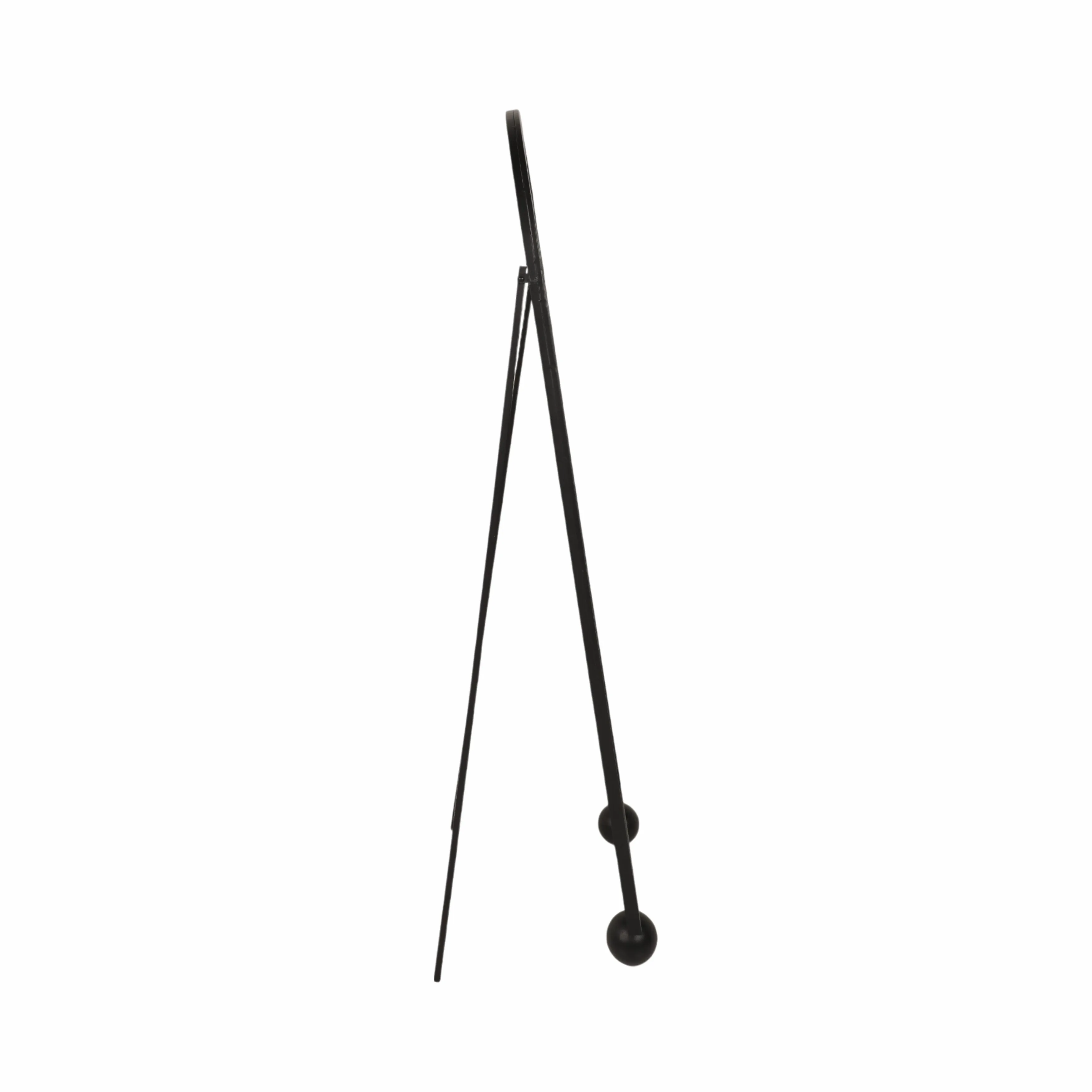 66" Mirror On Stand With Ball Feet, Black