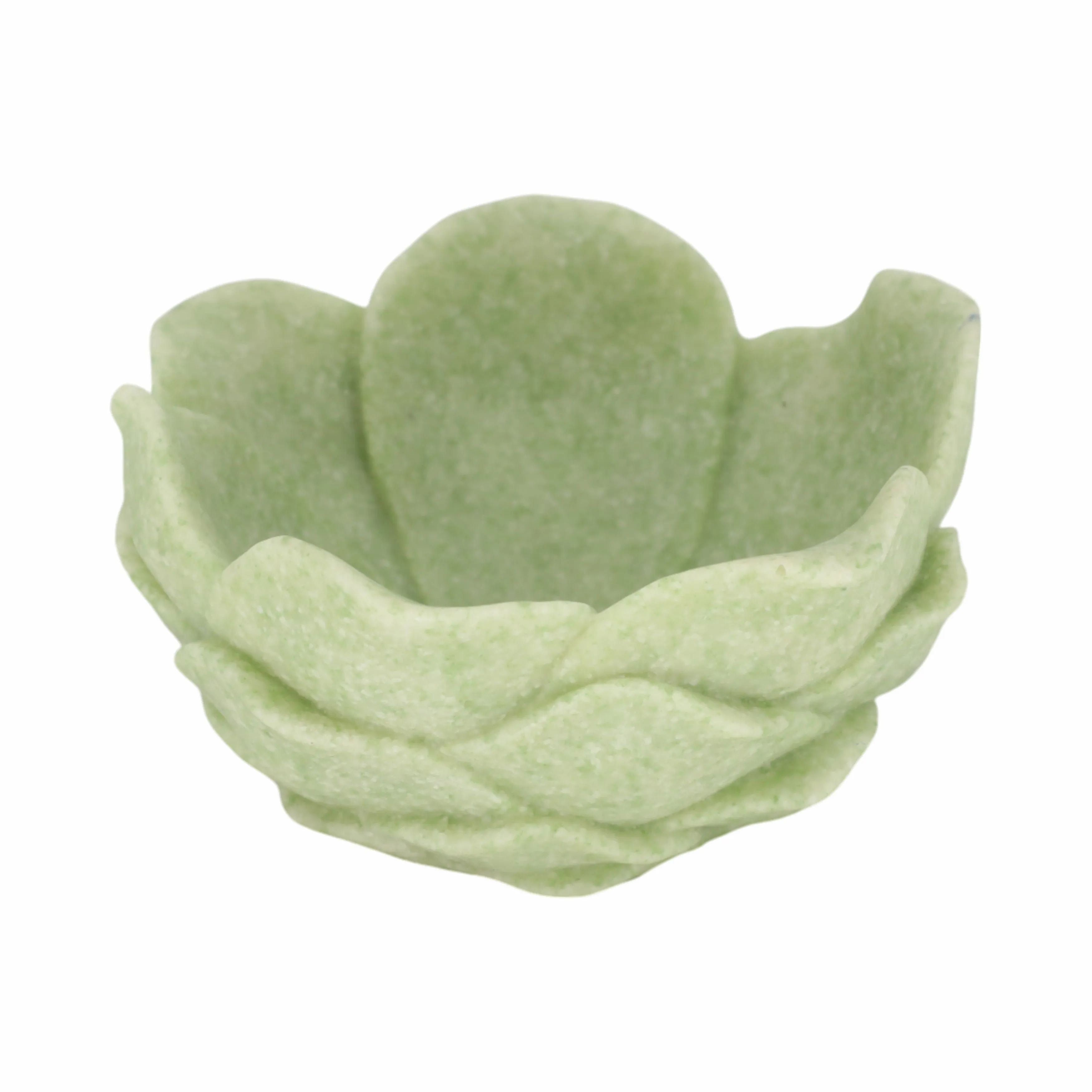 6" Zelen Green Quartz Resin Flower Bowl