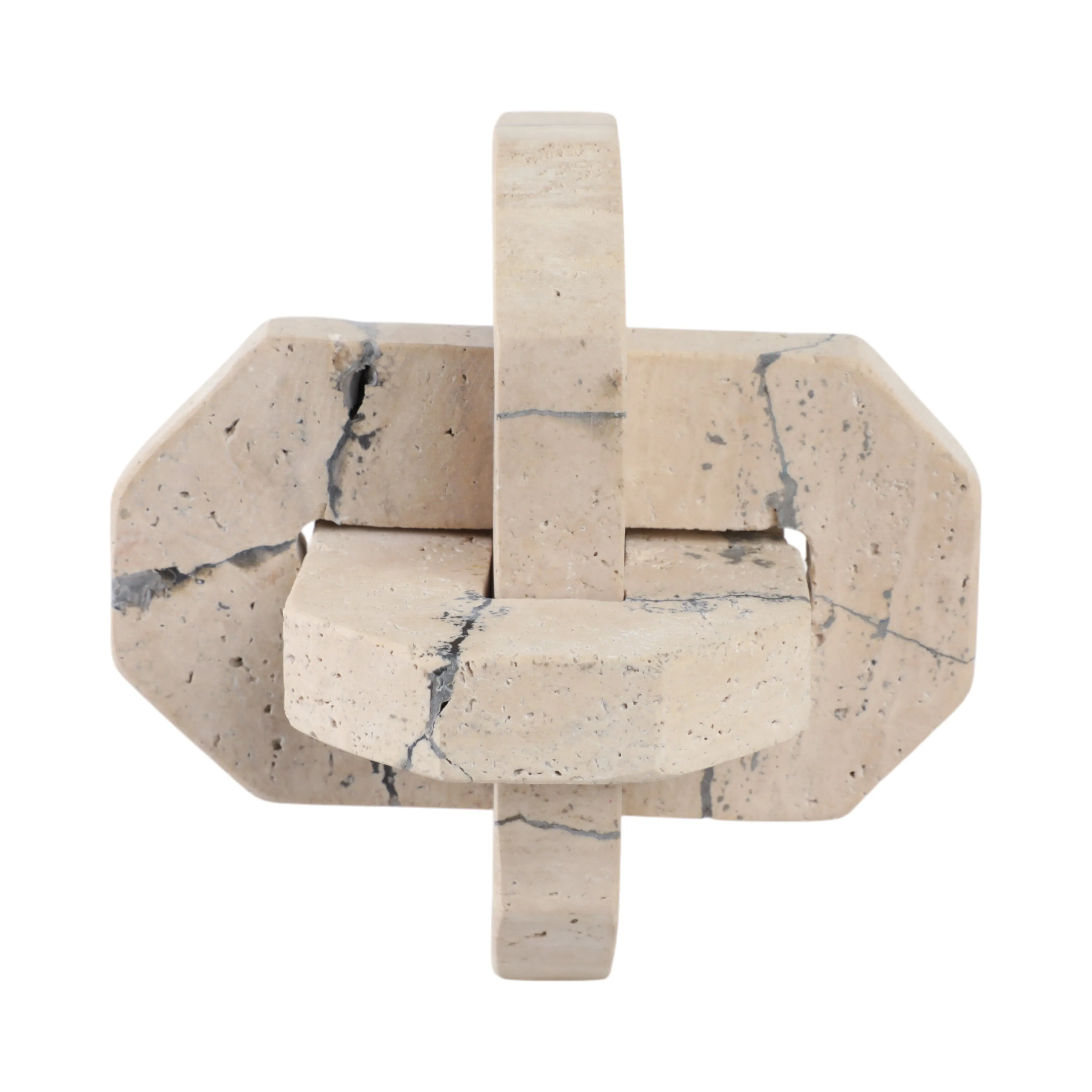 7" Gorda Medium Crackle Travertine Knot