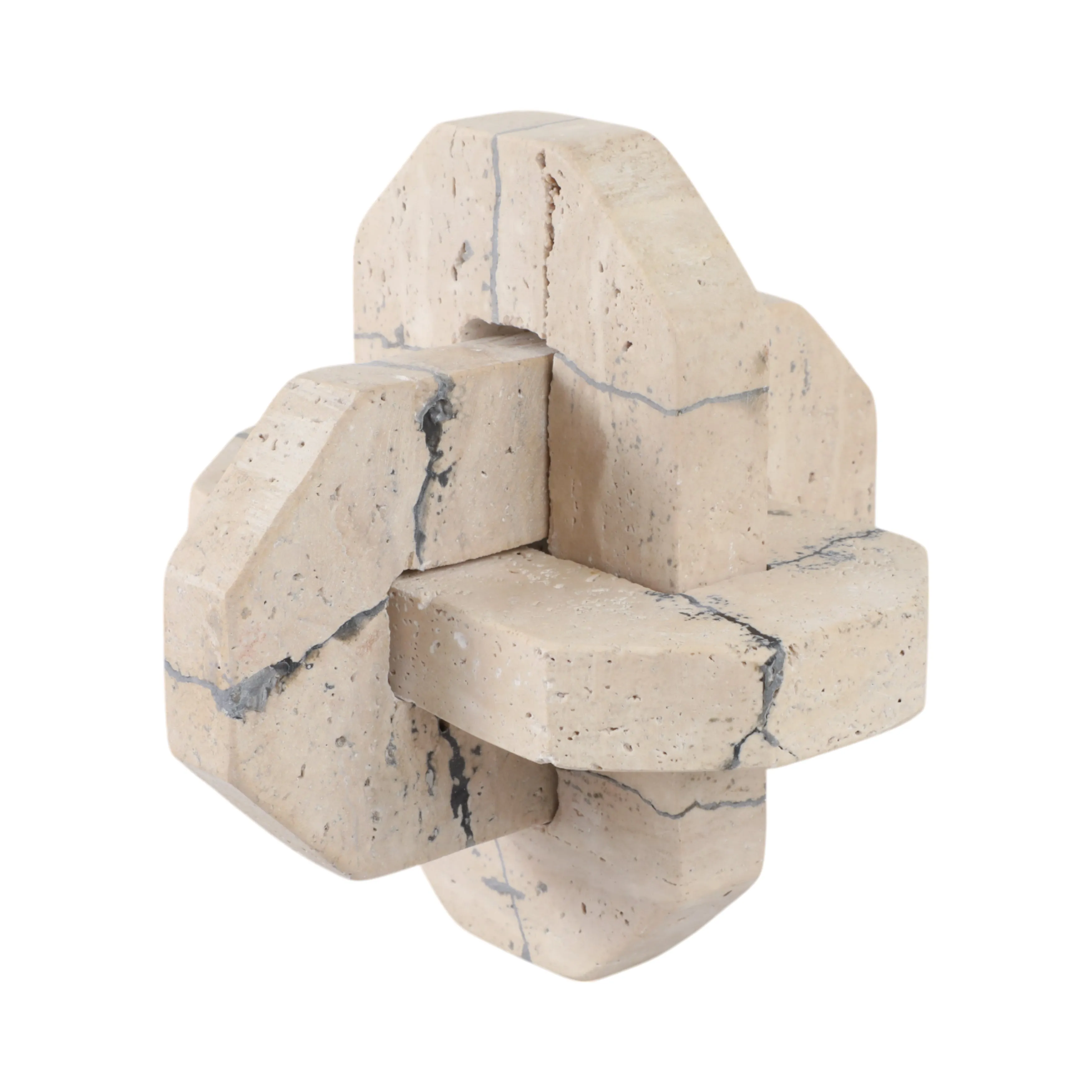 7" Gorda Medium Crackle Travertine Knot