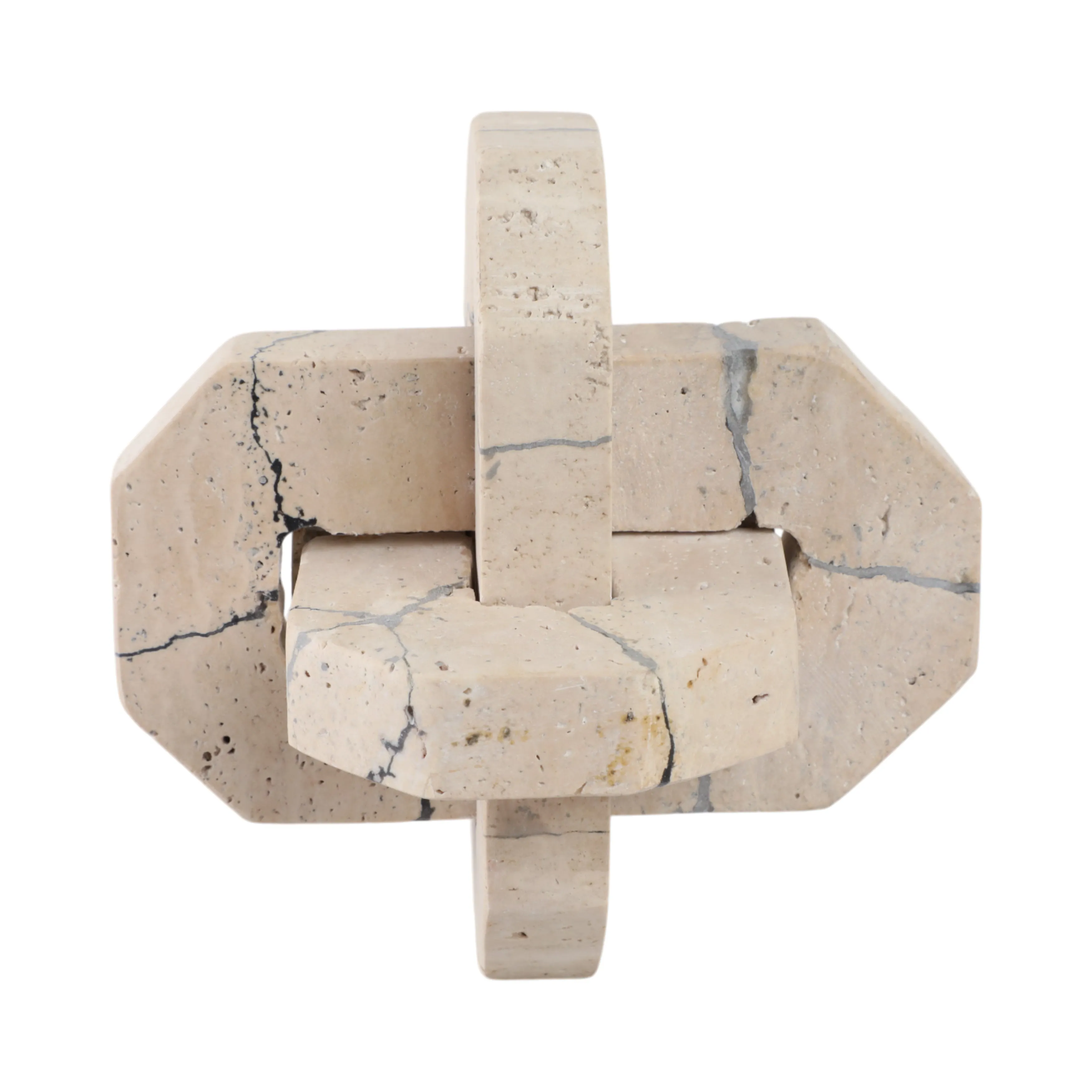 7" Gorda Medium Crackle Travertine Knot