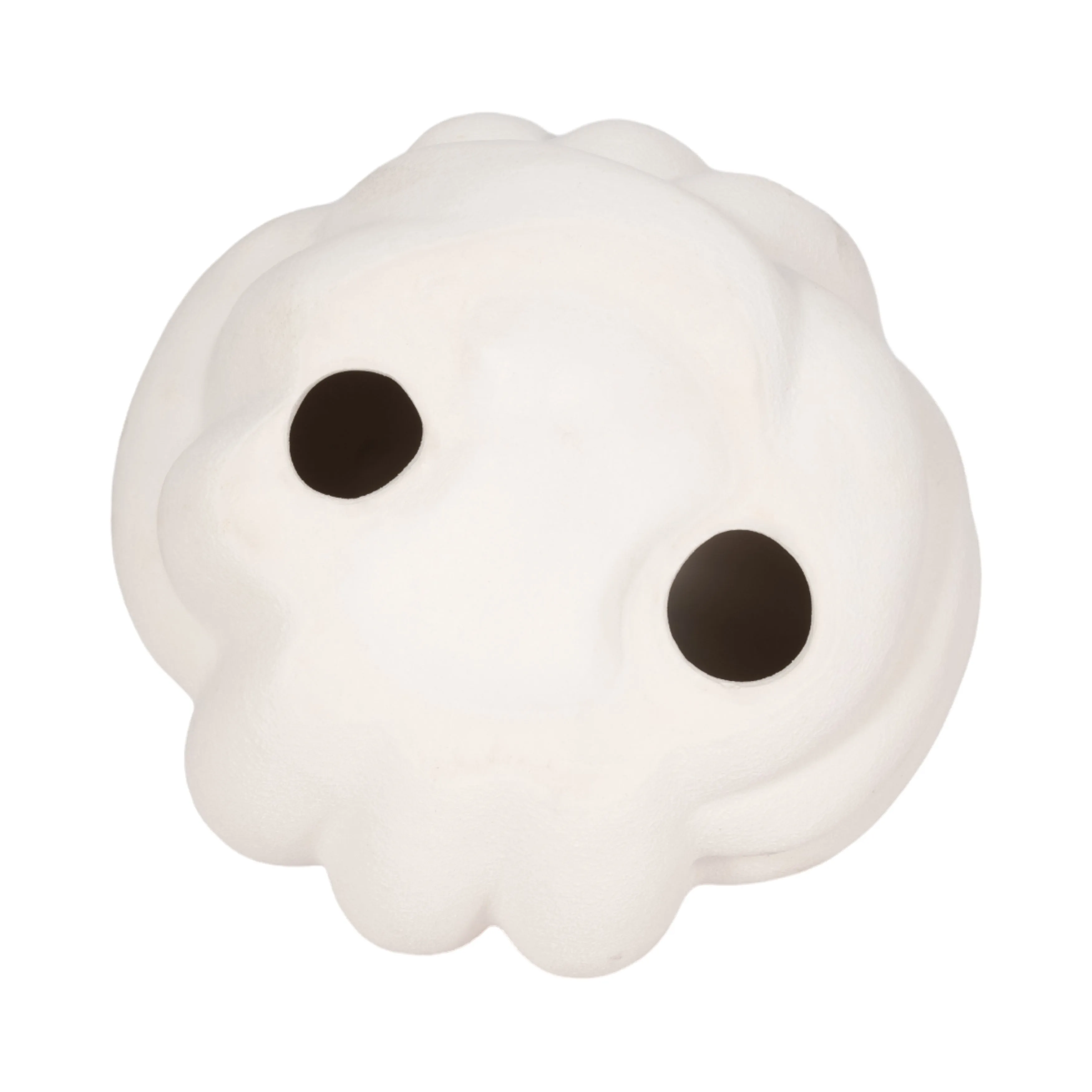 7" KNOT ORB ROUGH TEXTURE, WHITE