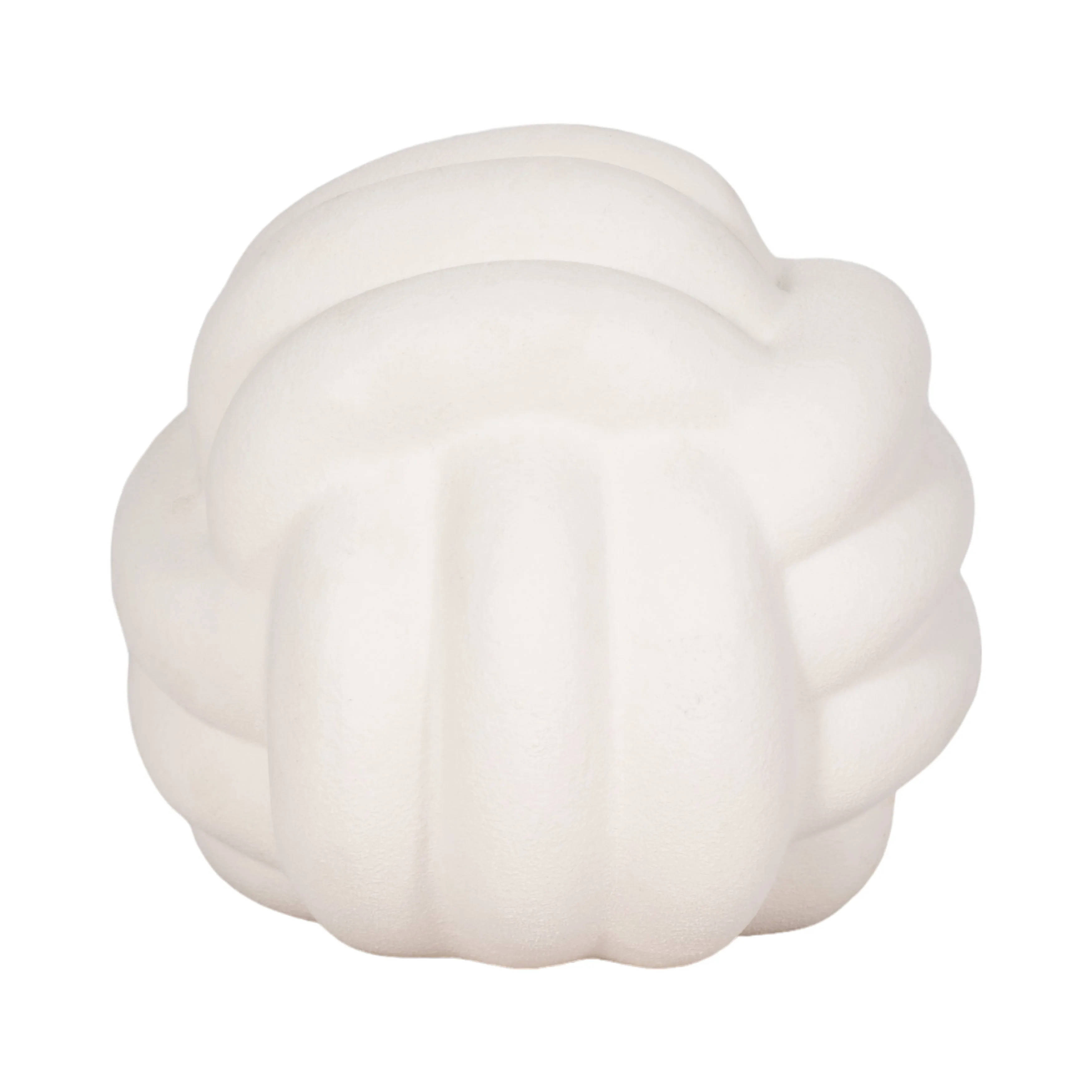 7" KNOT ORB ROUGH TEXTURE, WHITE