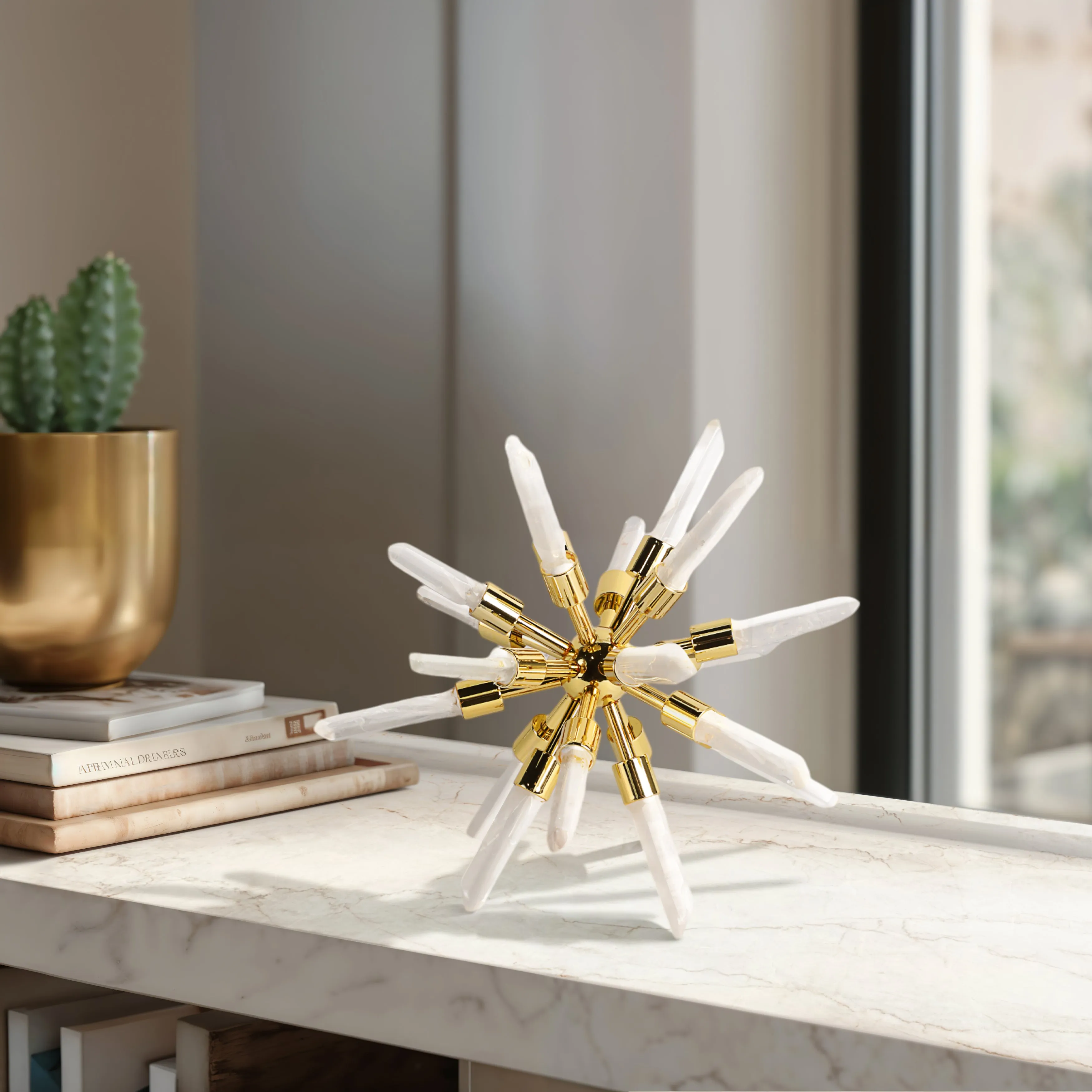 8" Fiona Small Crystal Starburst Statuary Kd