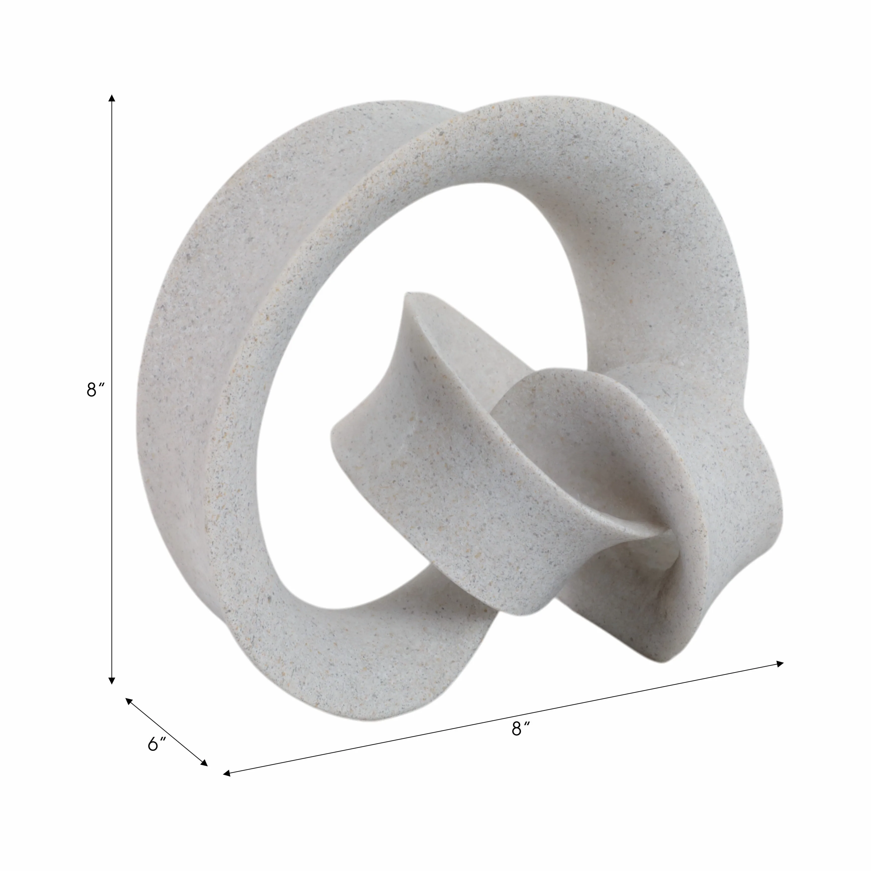 8" MENEN SMALL GREY LOOP STATUARY