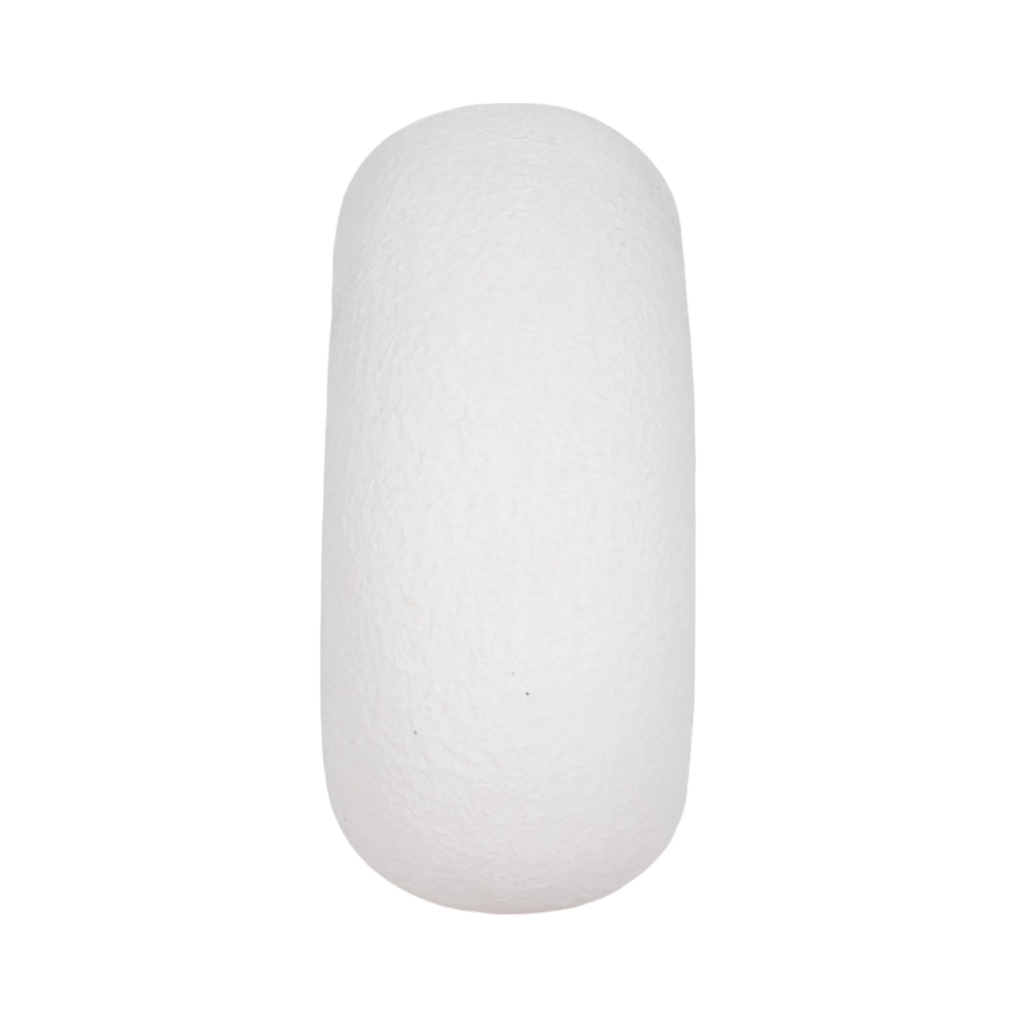 8" Textured Open Cut-out Slanted Circle Object, Wh