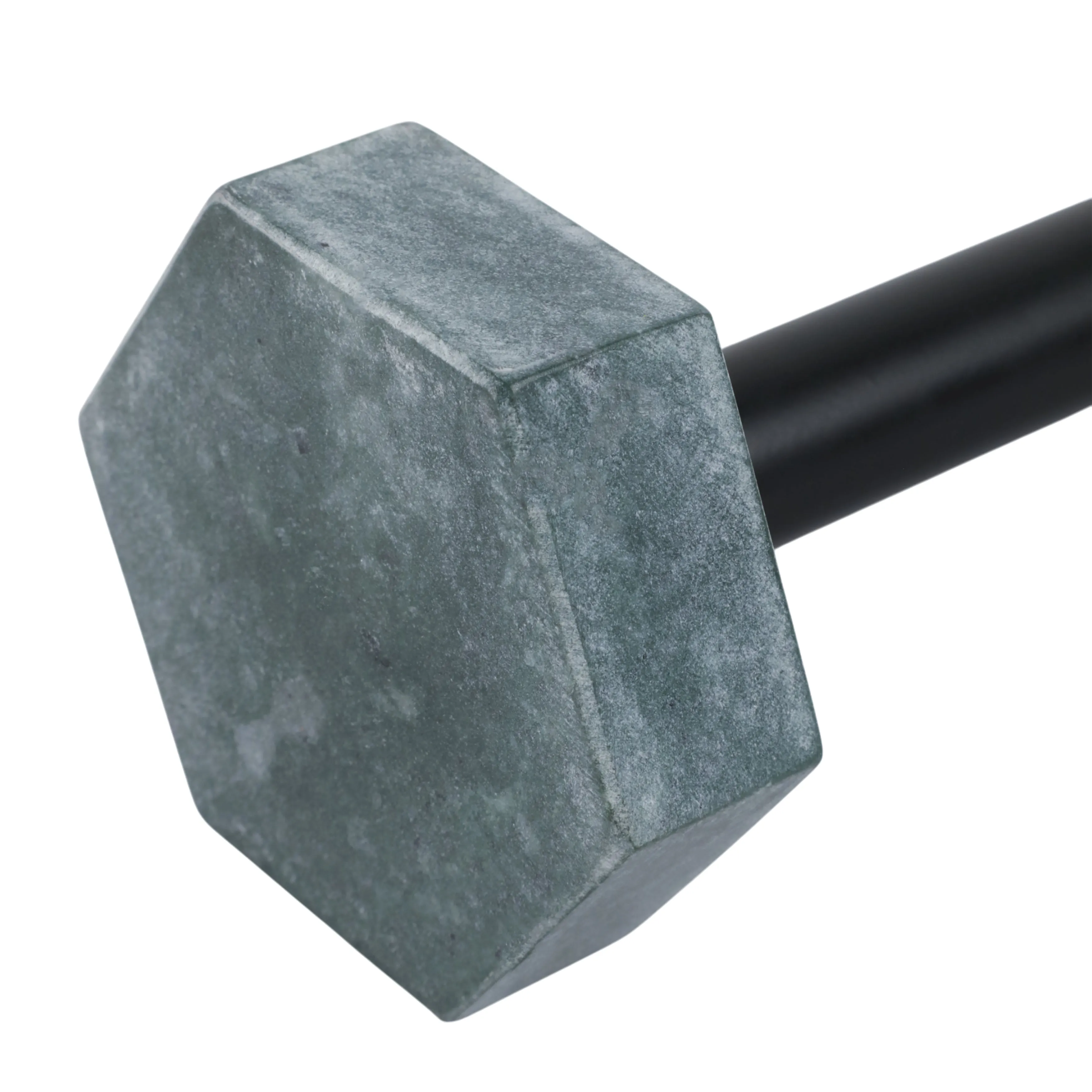 8x4" Marble Dumbbell, Green/black