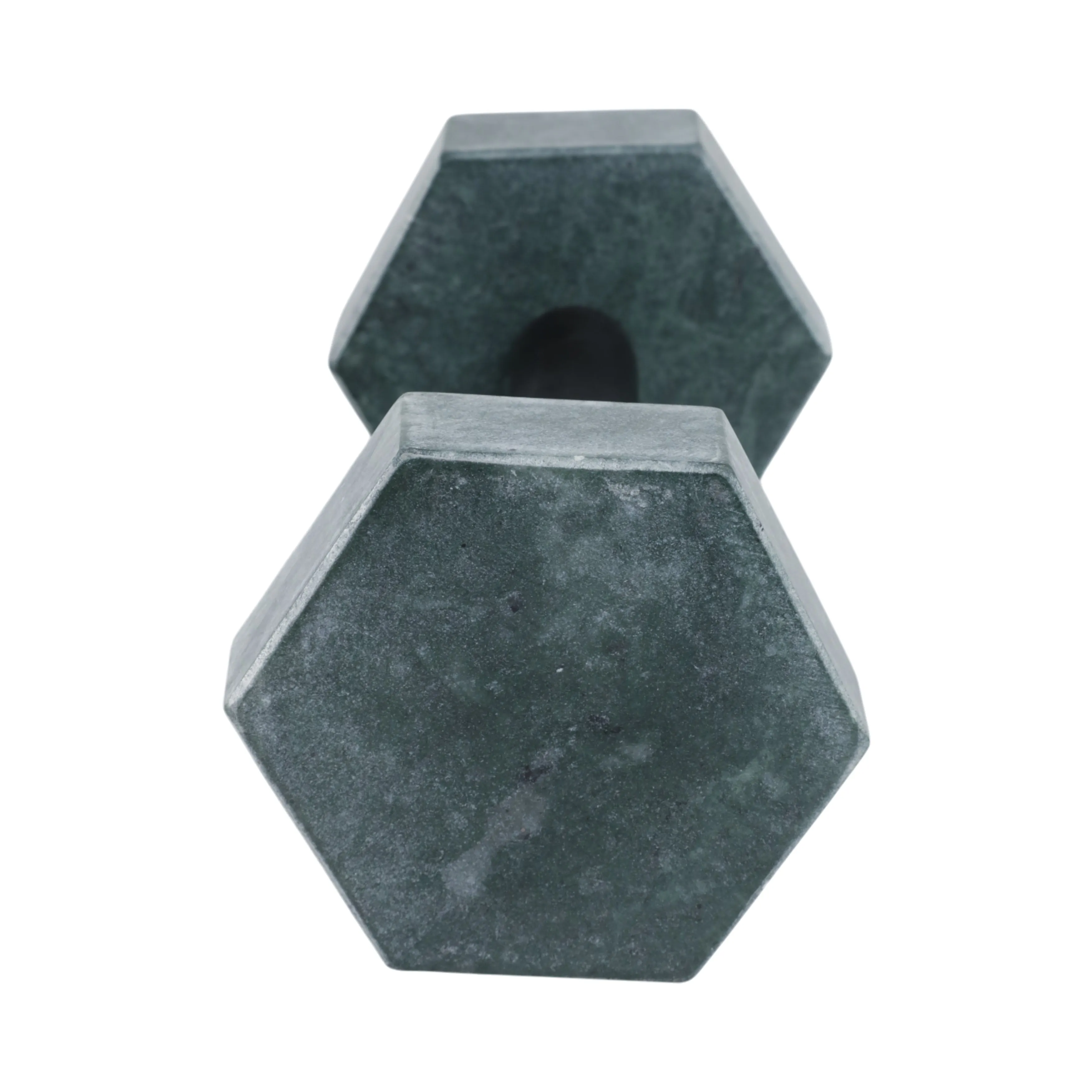 8x4" Marble Dumbbell, Green/black