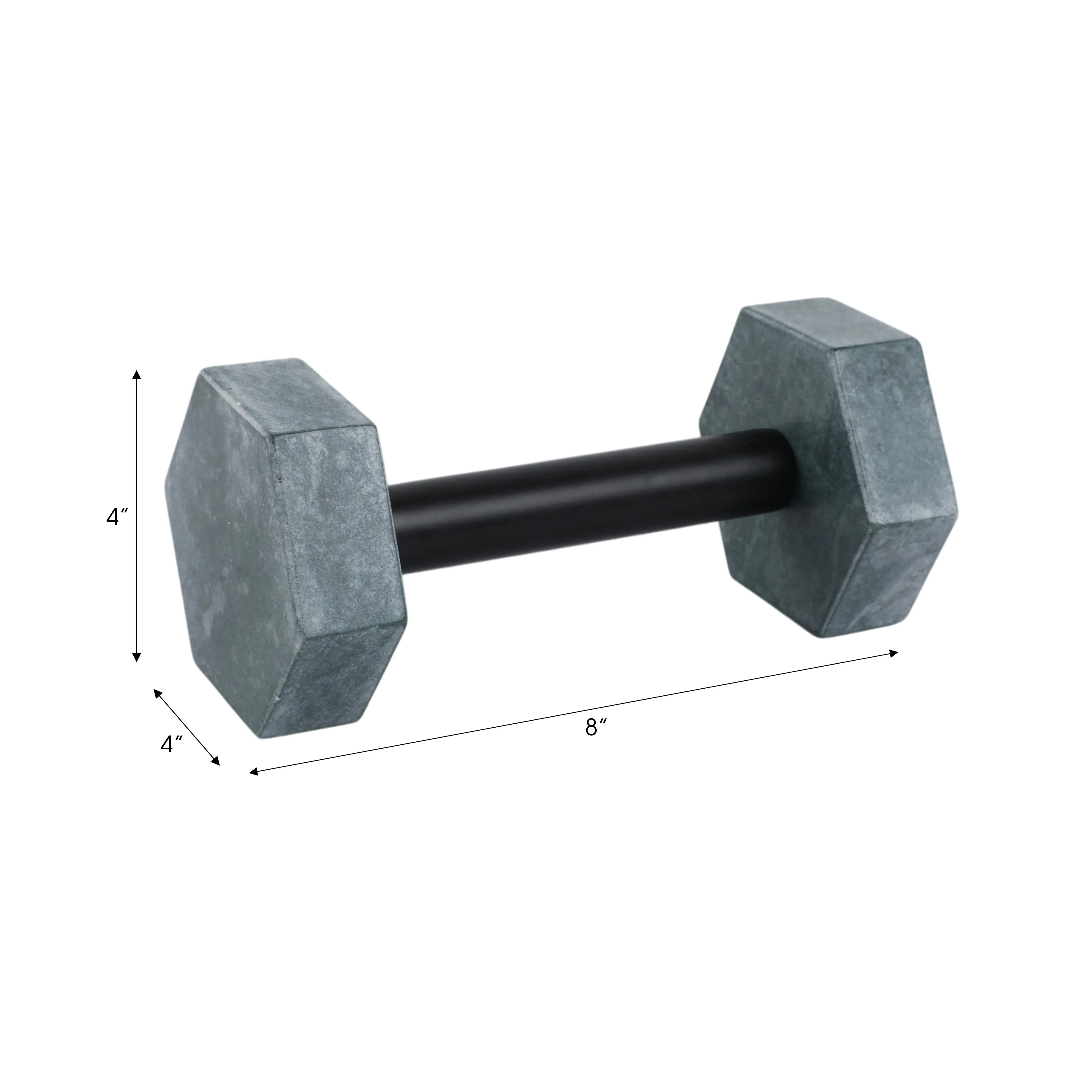 8x4" Marble Dumbbell, Green/black