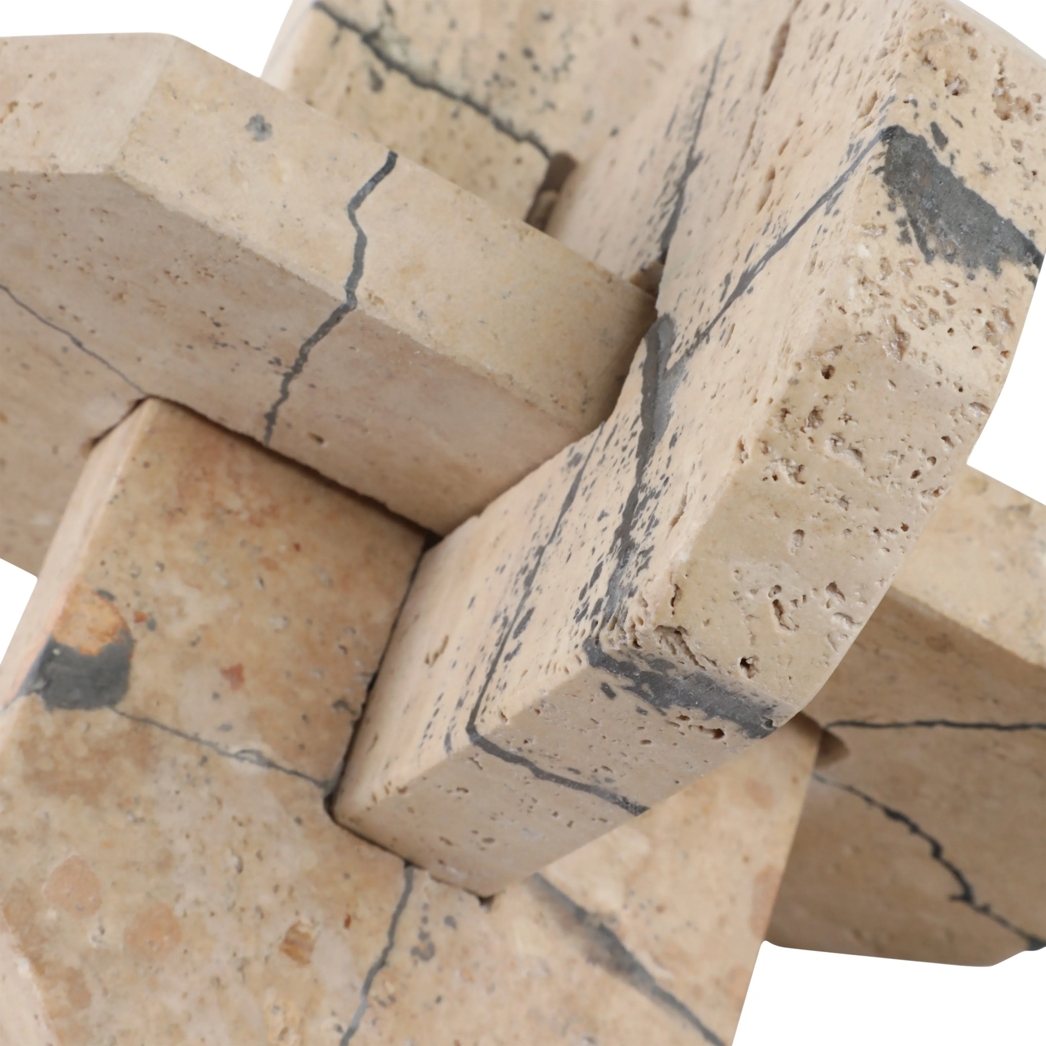 9" Gorda Large Crackle Travertine Knot