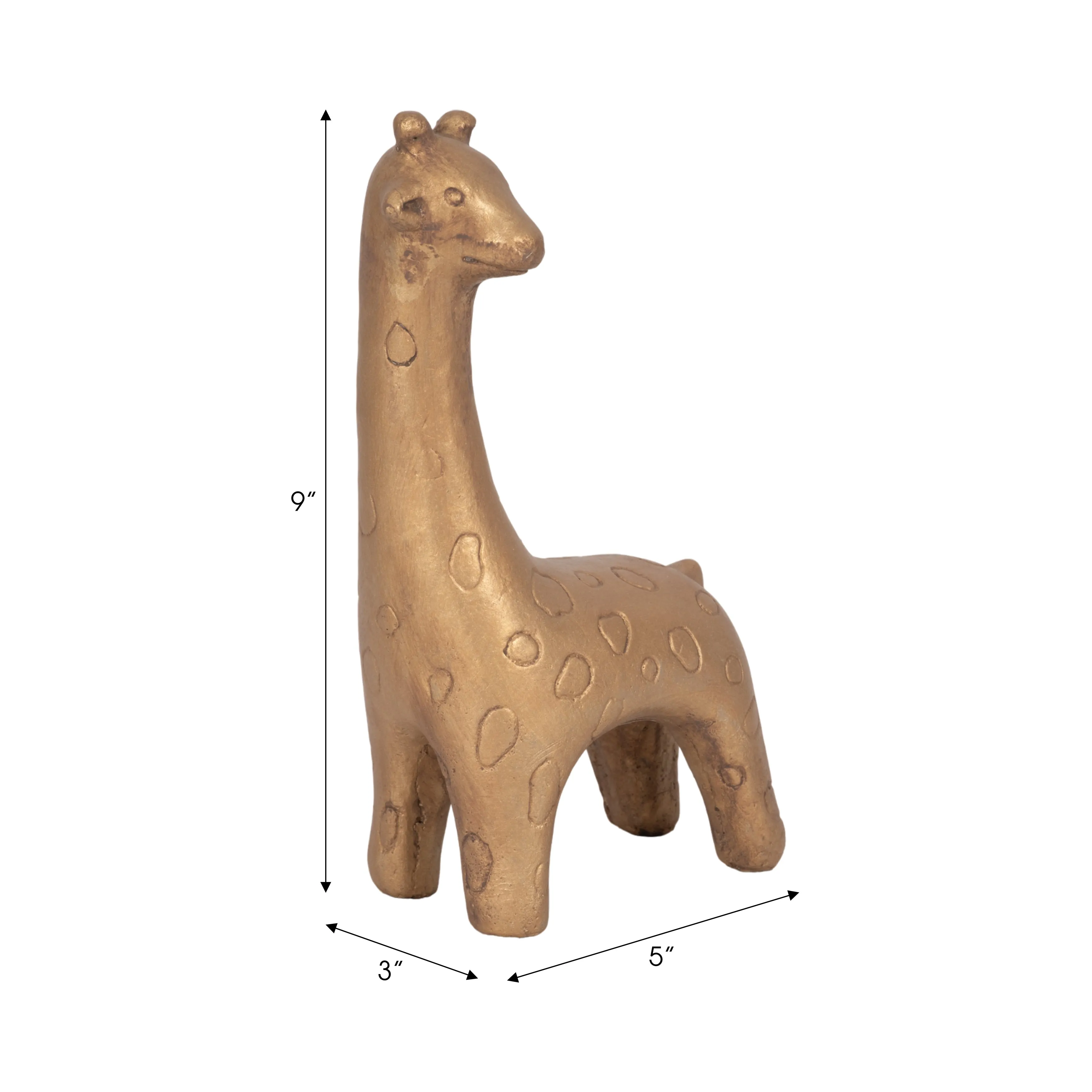 9" Standing Giraffe, Gold