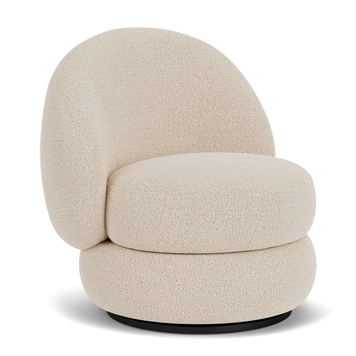 Alma Boucle Swivel Armchair