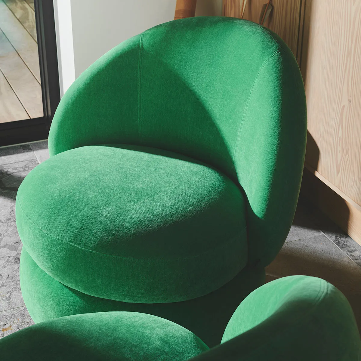 Alma Fabric Swivel Armchair