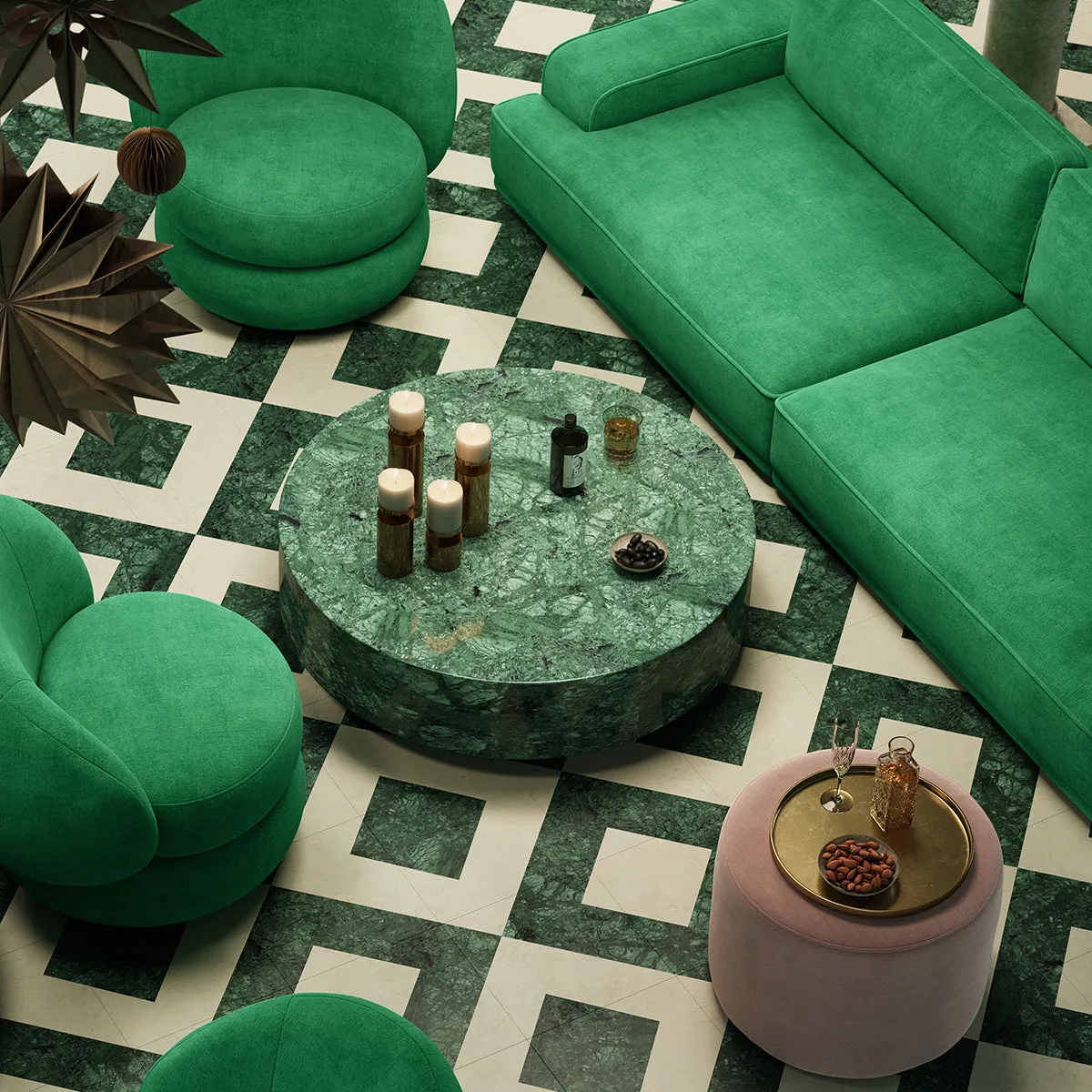 Alma Fabric Swivel Armchair