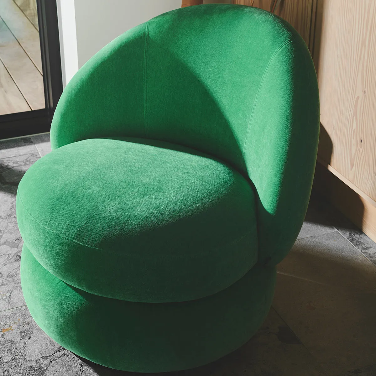 Alma Fabric Swivel Armchair