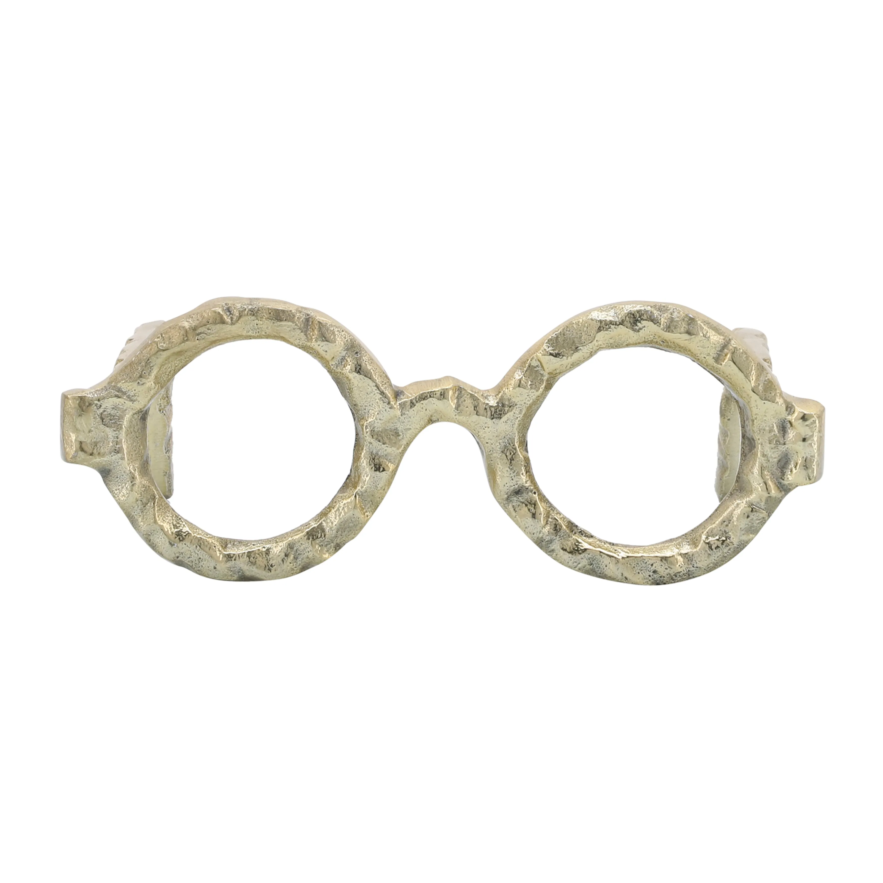 ALUMINUM GLASSES SCULPTURE, GOLD