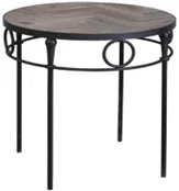 Arya Round Brown End Table