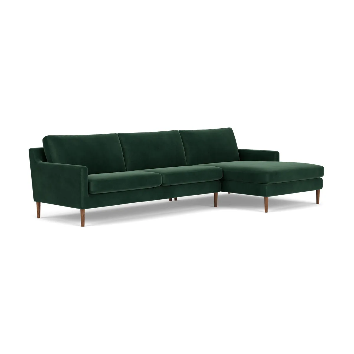 Astha Velvet Right Chaise Sofa