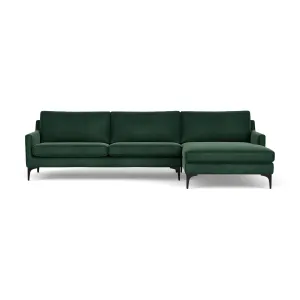 Astha Velvet Right Chaise Sofa