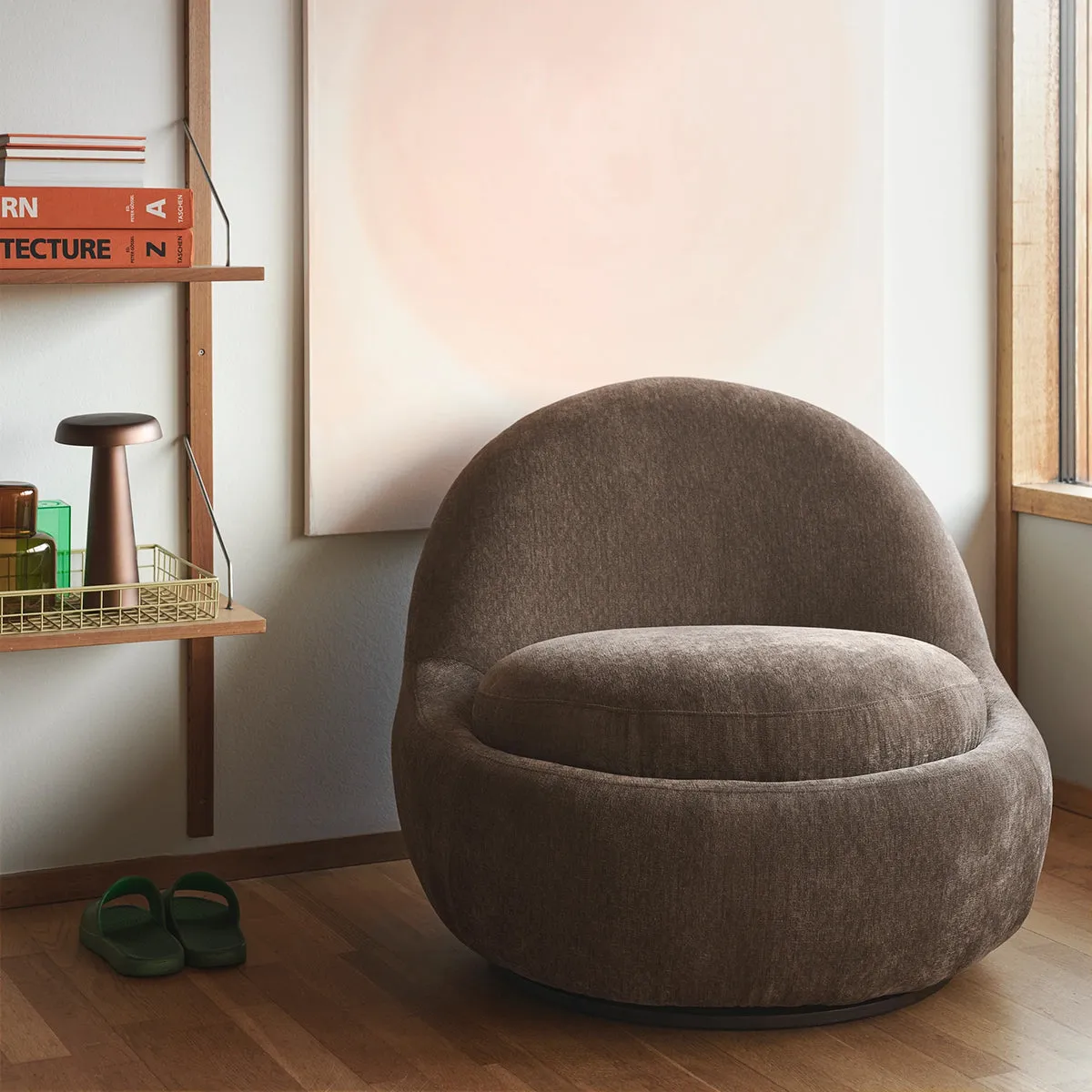 Babette Fabric Swivel Armchair