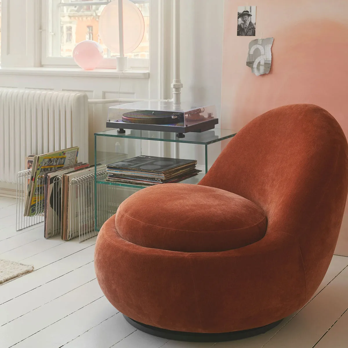 Babette Fabric Swivel Armchair