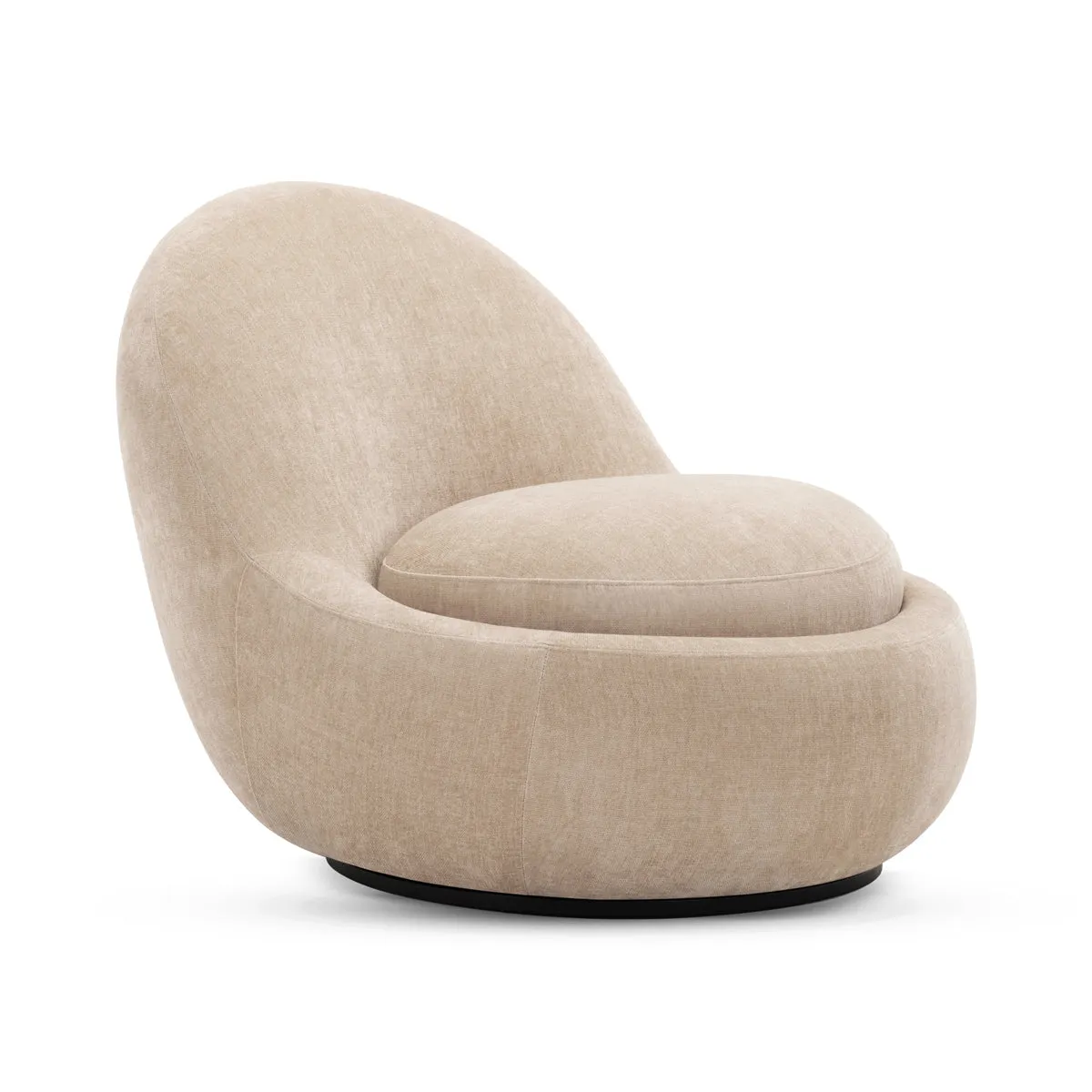 Babette Fabric Swivel Armchair