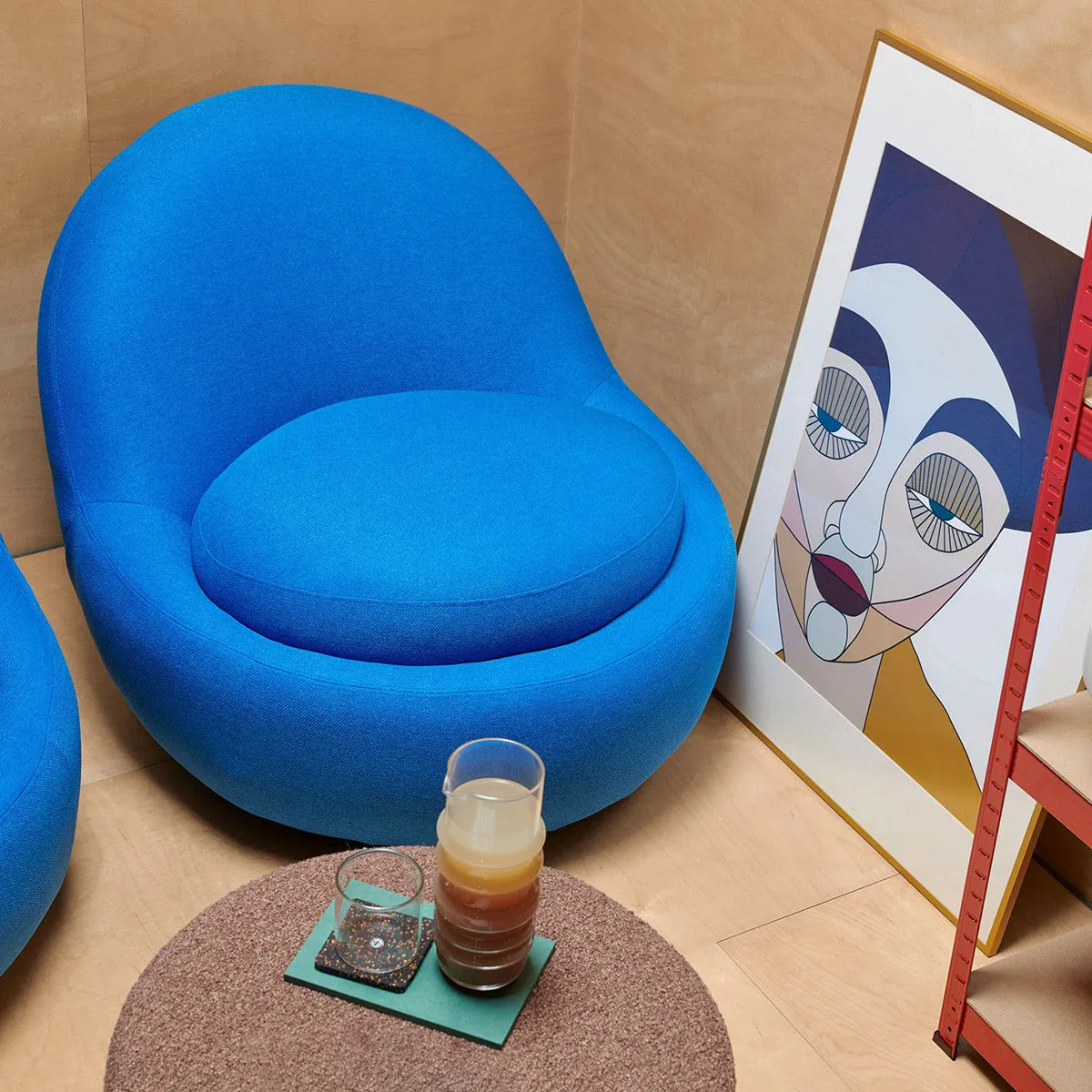 Babette Fabric Swivel Armchair