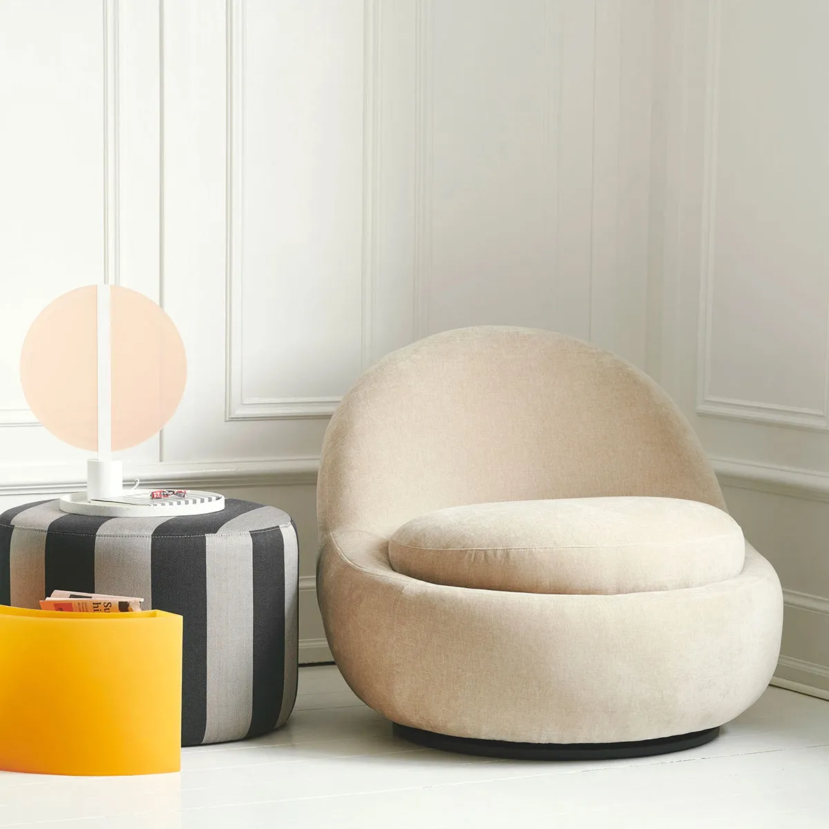 Babette Fabric Swivel Armchair