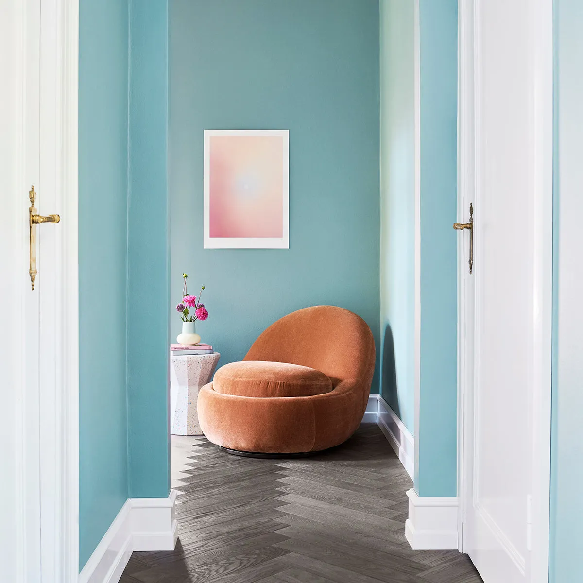 Babette Fabric Swivel Armchair