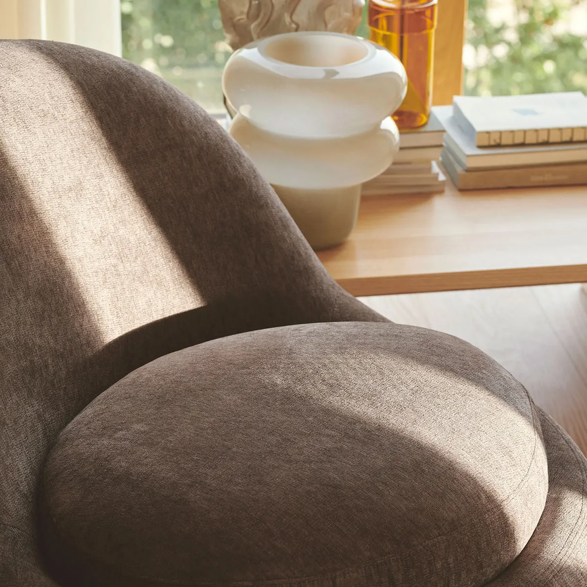 Babette Fabric Swivel Armchair