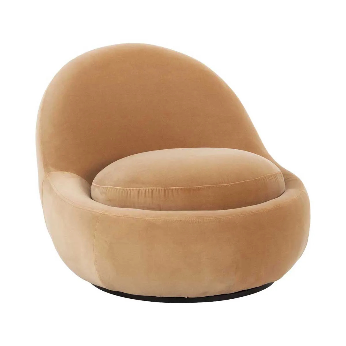 Babette Velvet Swivel Armchair