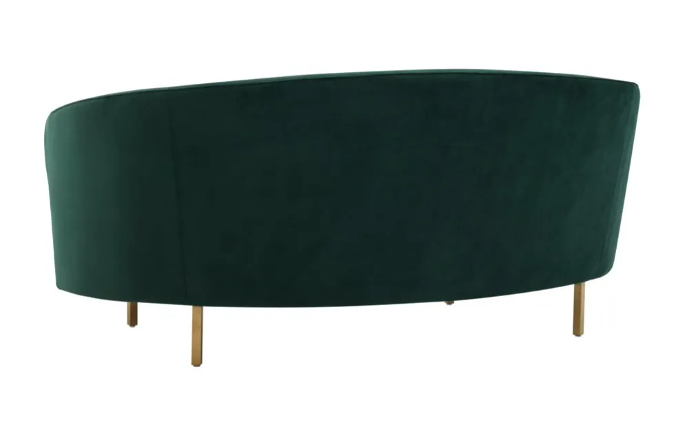 Baila Green Velvet Loveseat