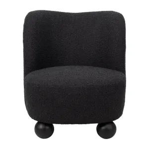BALL-FOOT ACCENT CHAIR, BLACK