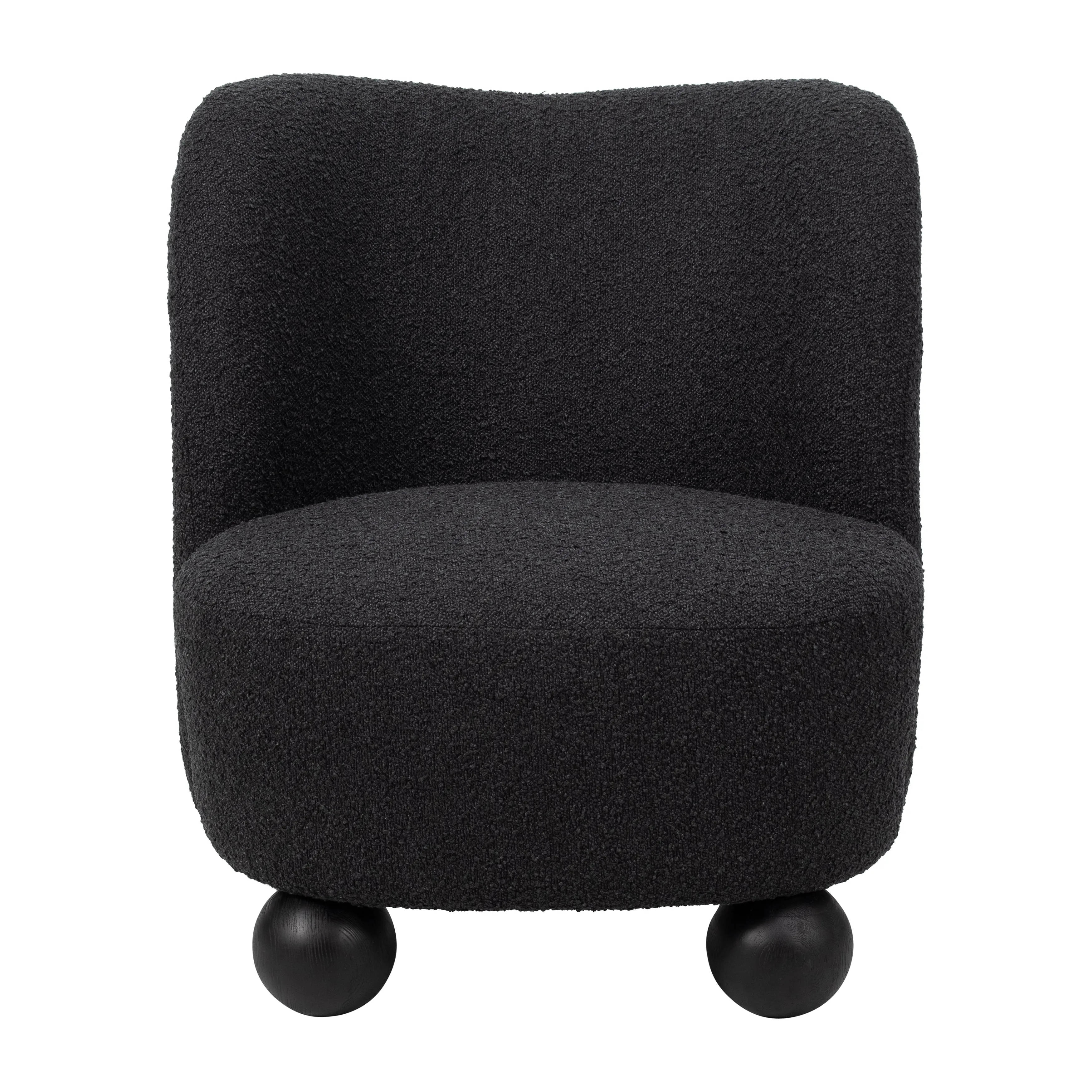 BALL-FOOT ACCENT CHAIR, BLACK
