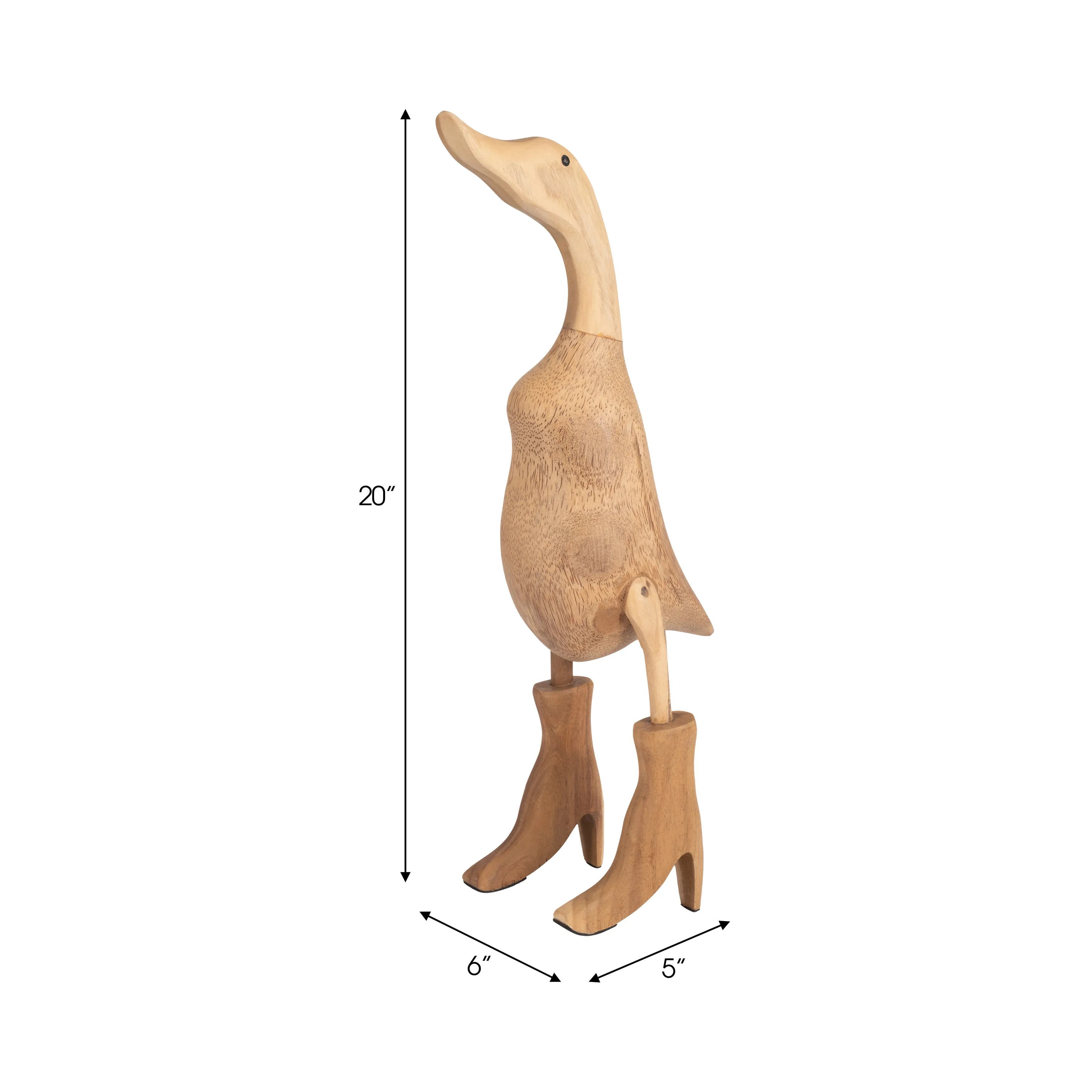 BAMBOO, 20" DUCK IN RAINBOOTS, NATURAL