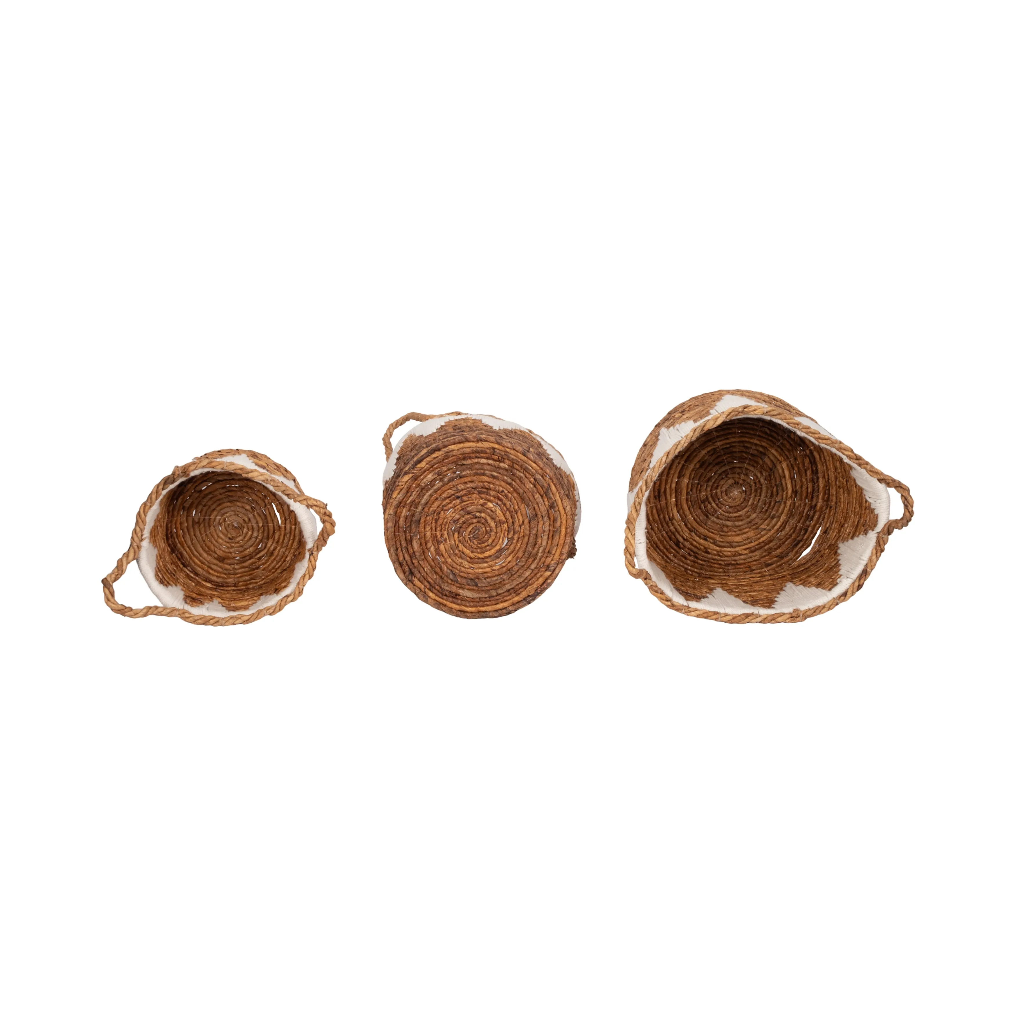 BANANA LEAF, S/3 10/12/14" NOMAD BASKET, NATURAL